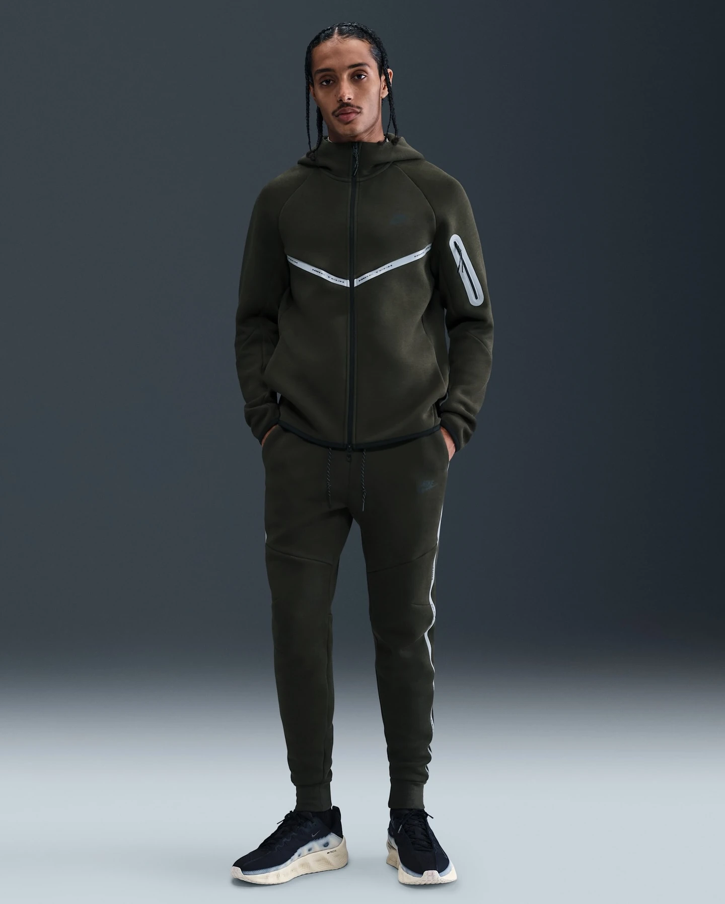 [ÜST] 2026 Yeşil Nike Tech Fleece [REFLEKTÖRLÜ]