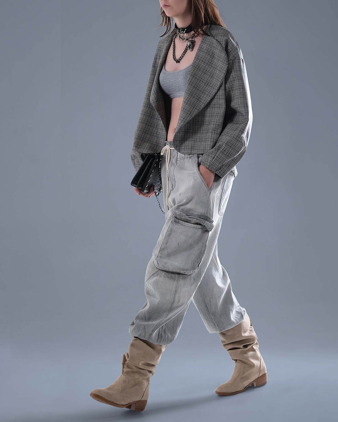 LOOSE CARGO JOGGER DENIM PANTOLON