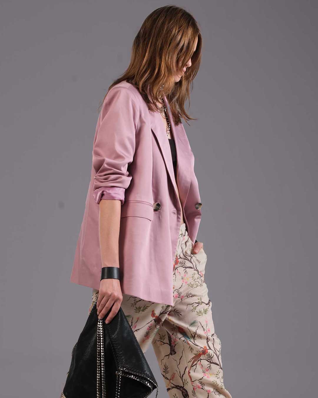 PARLAK DOKU KADIN CEKET