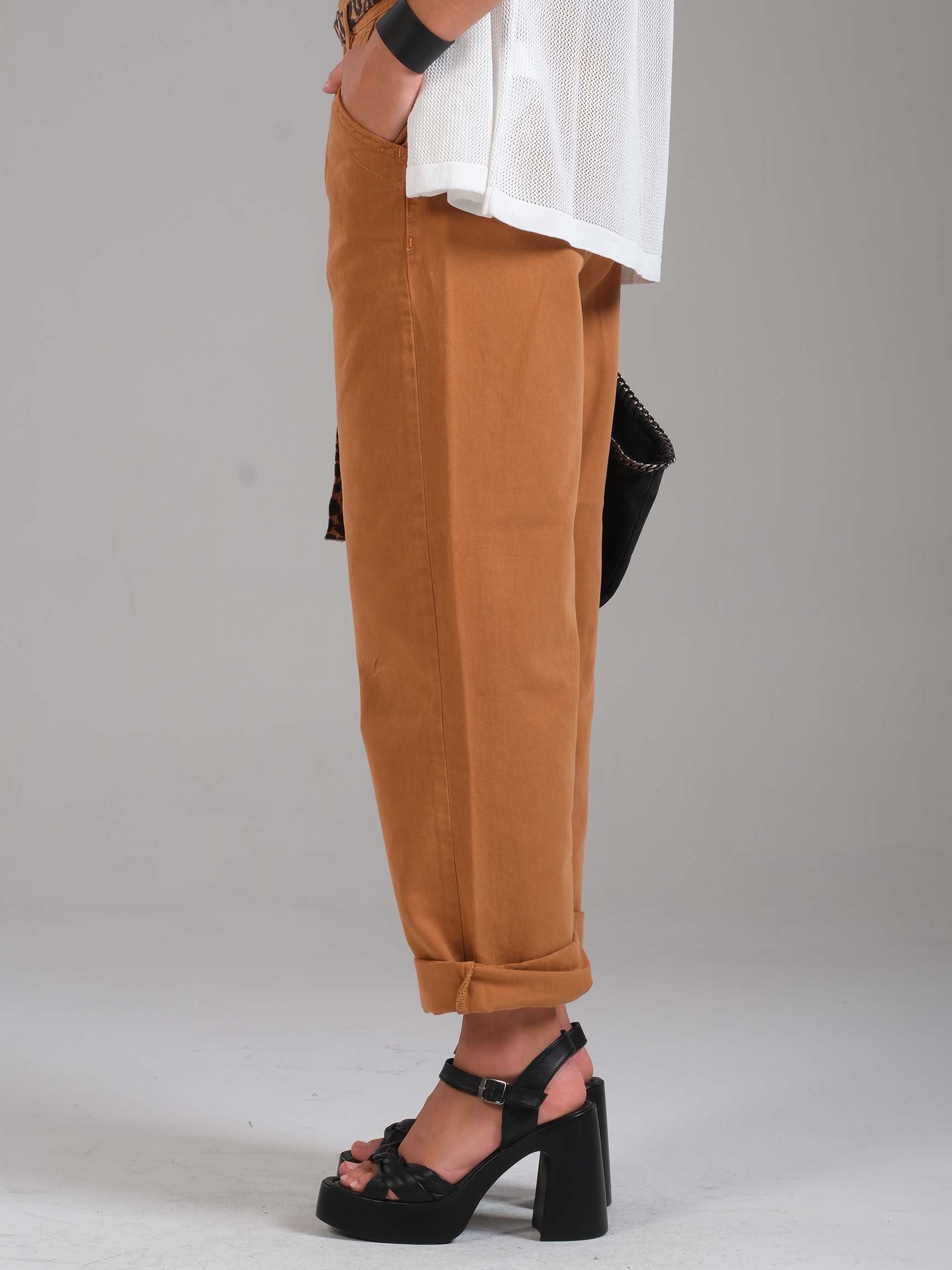LOOSE MOM KADIN DENIM PANTOLON - Kiremit