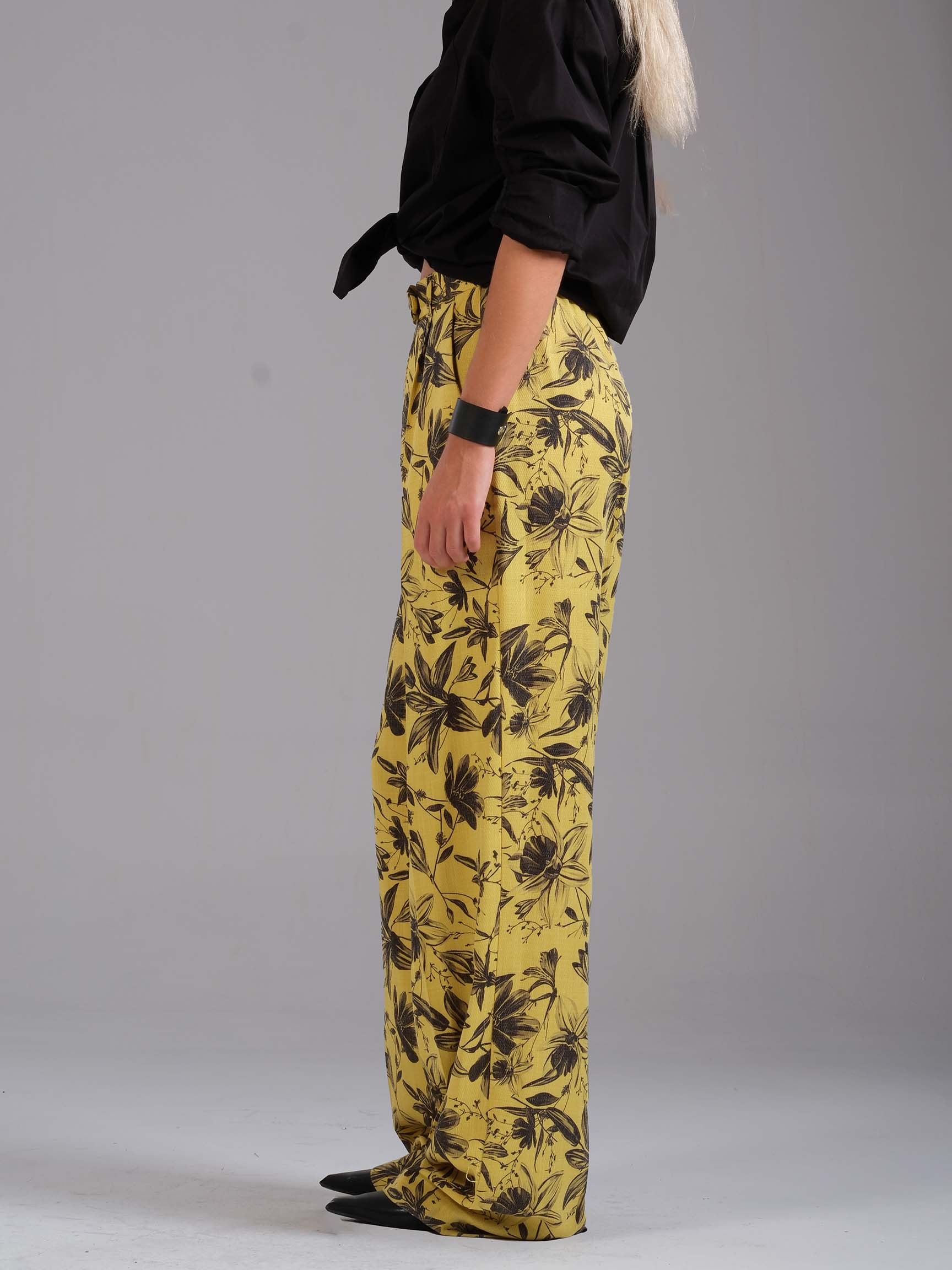 ÇİÇEK DESEN LOOSE KADIN PANTOLON
