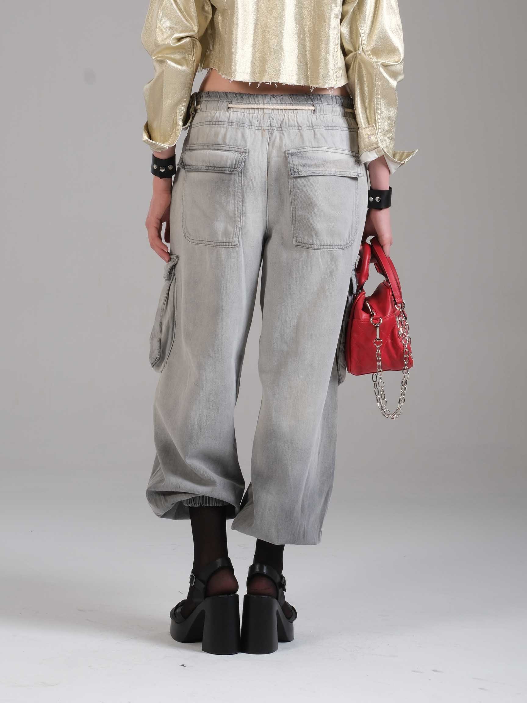 LOOSE CARGO JOGGER DENIM PANTOLON