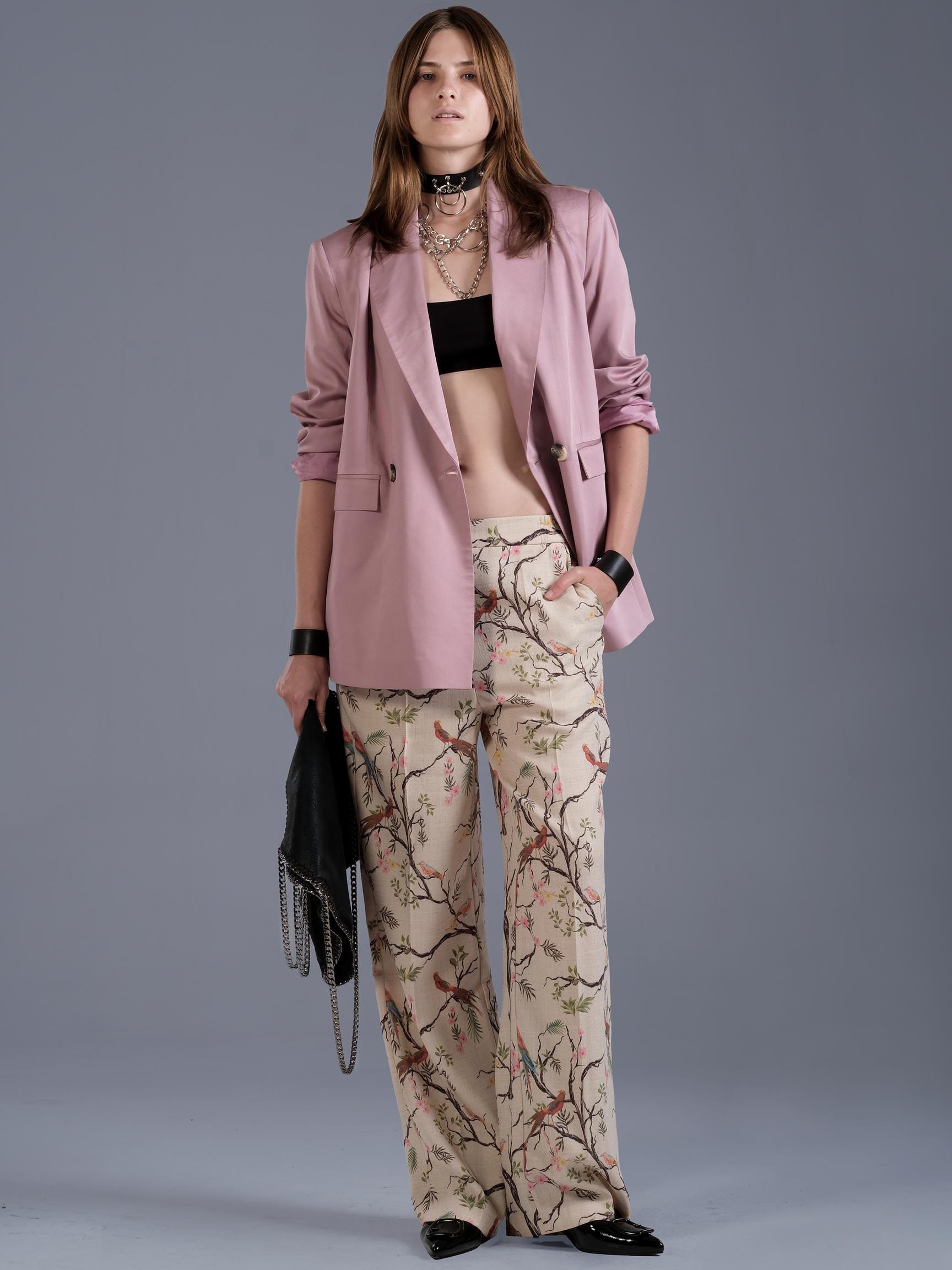 PARLAK DOKU KADIN CEKET