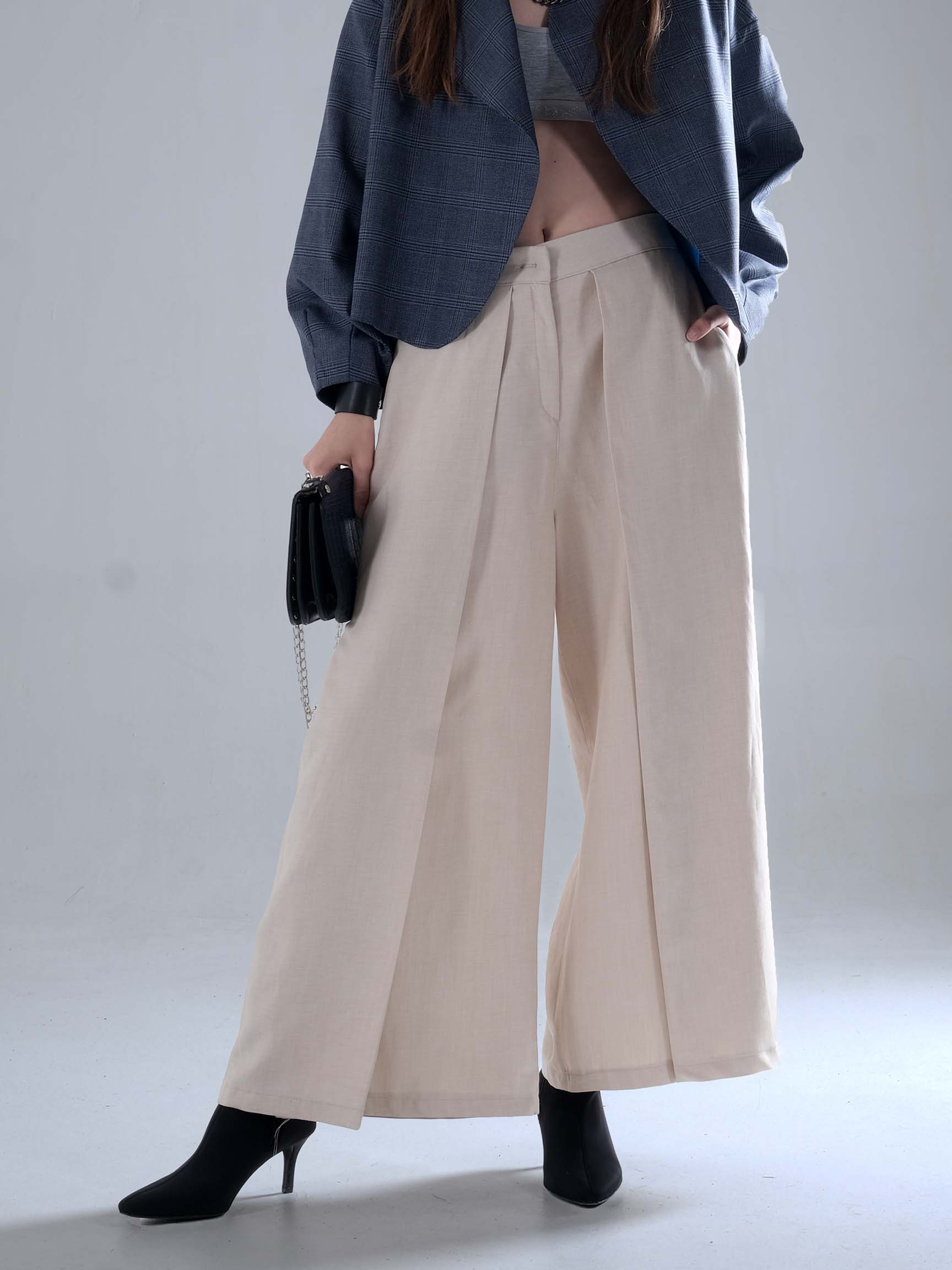 SAMURAI LOOSE FIT TROUSERS - Beige