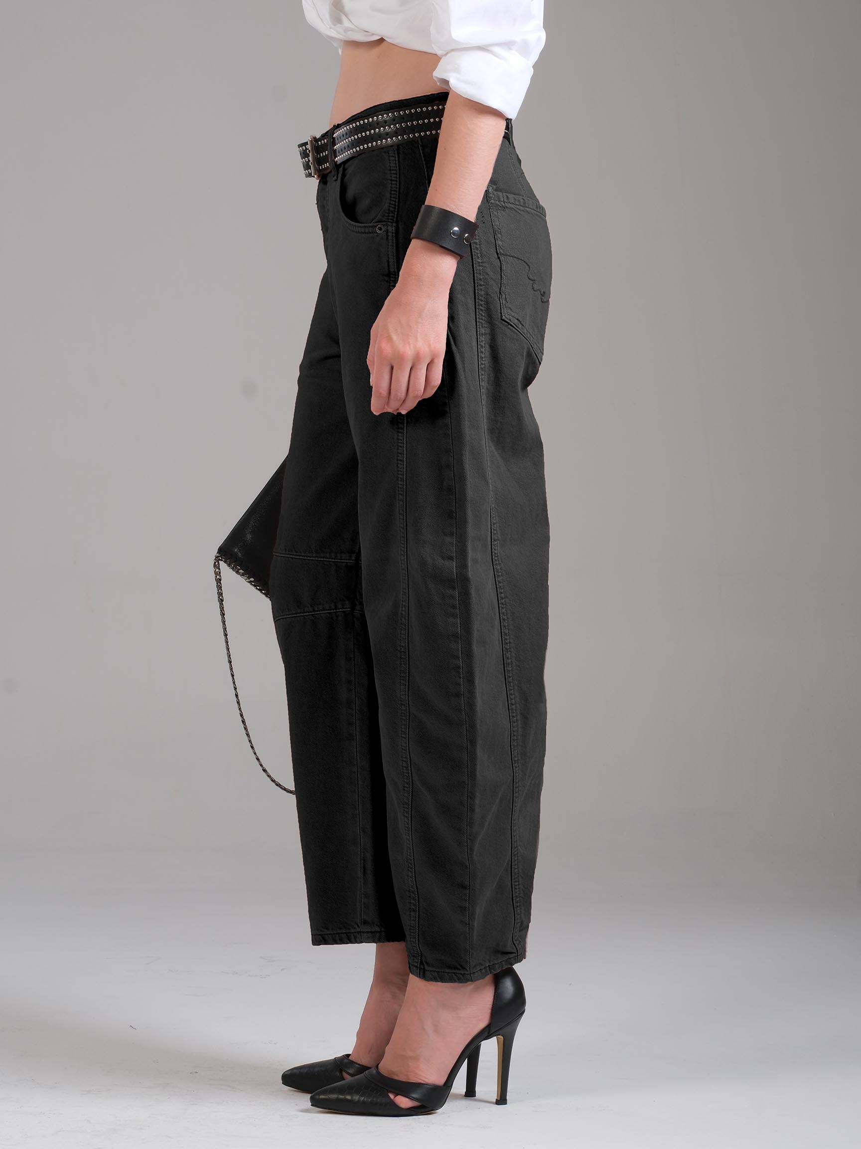 LABORER BALON DENIM PANTOLON - Siyah