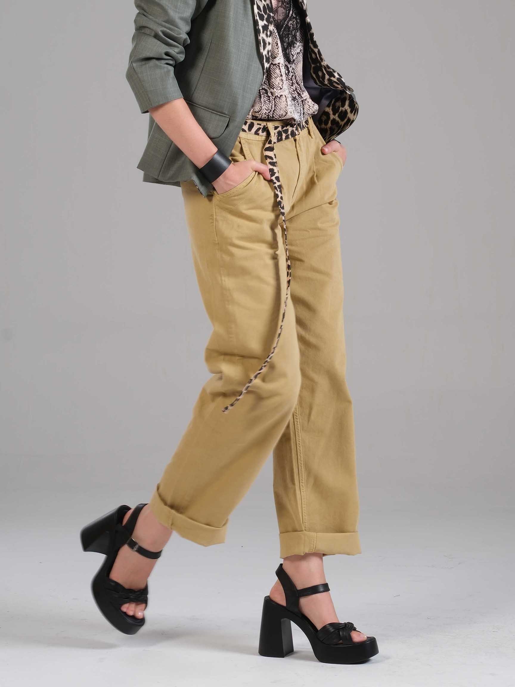 LOOSE MOM KADIN DENIM PANTOLON - Bej