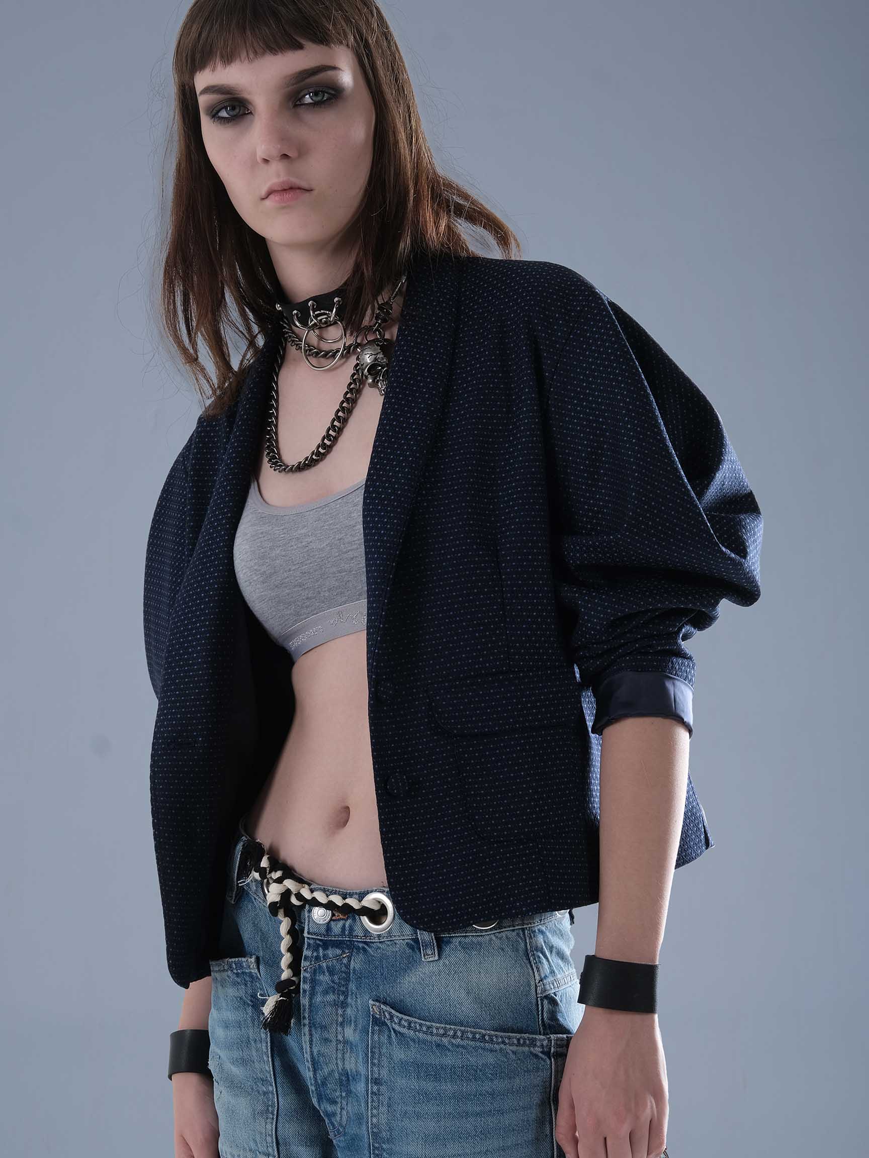 BALLOON SLEEVE CROP  BLAZER