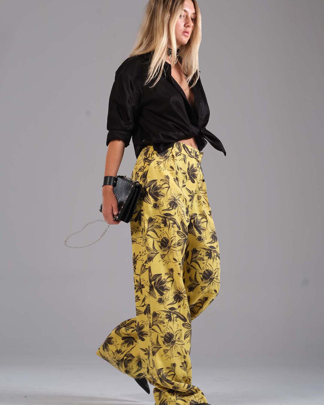 ÇİÇEK DESEN LOOSE KADIN PANTOLON