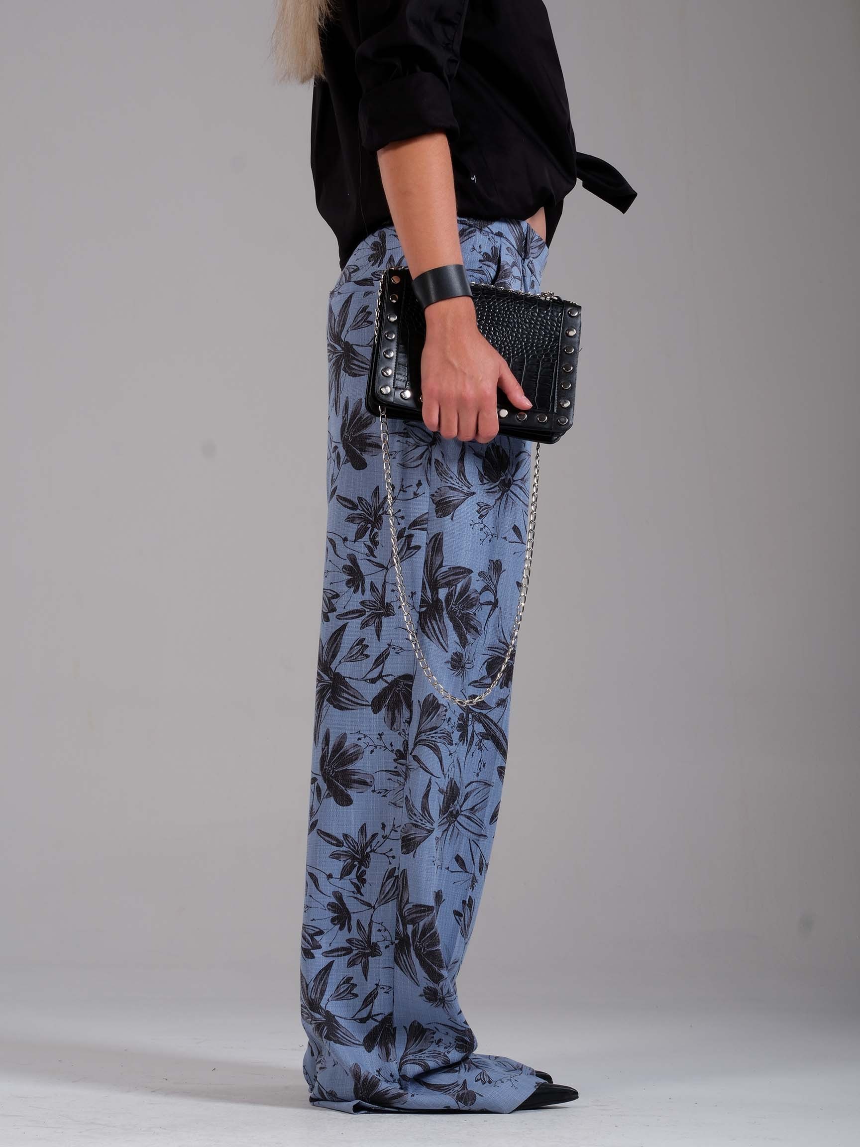 ÇİÇEK DESEN LOOSE KADIN PANTOLON