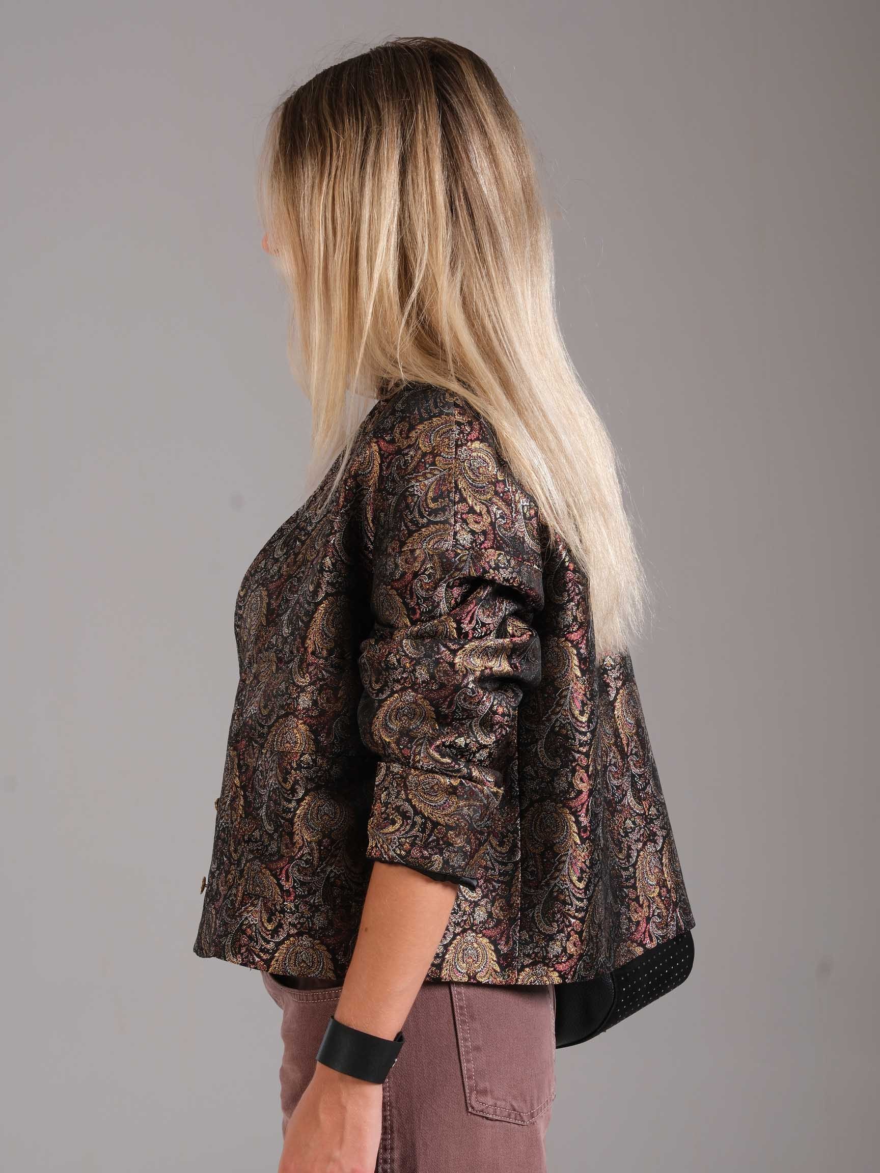 ETHNIC WOVEN PATTERN SHORT CAFTAN JACKET