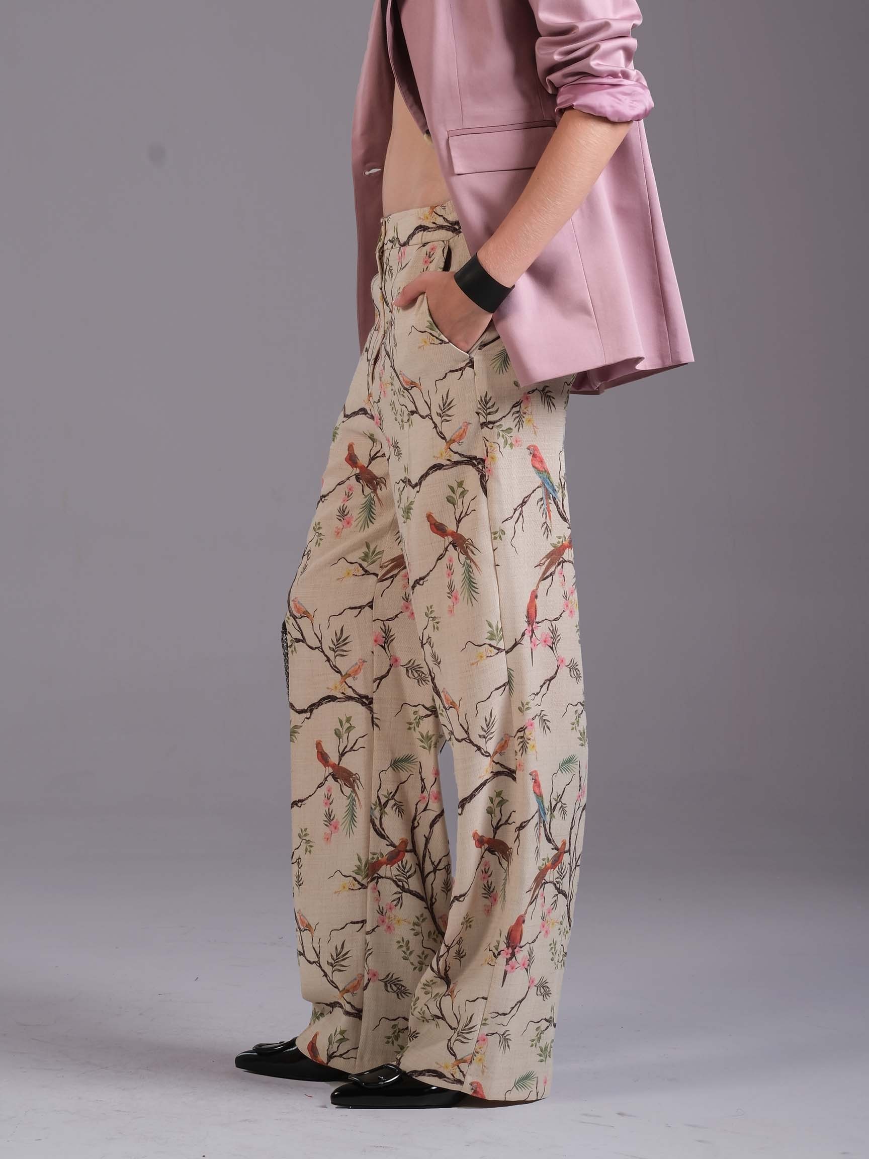 ÇİÇEK DESEN LOOSE KADIN PANTOLON