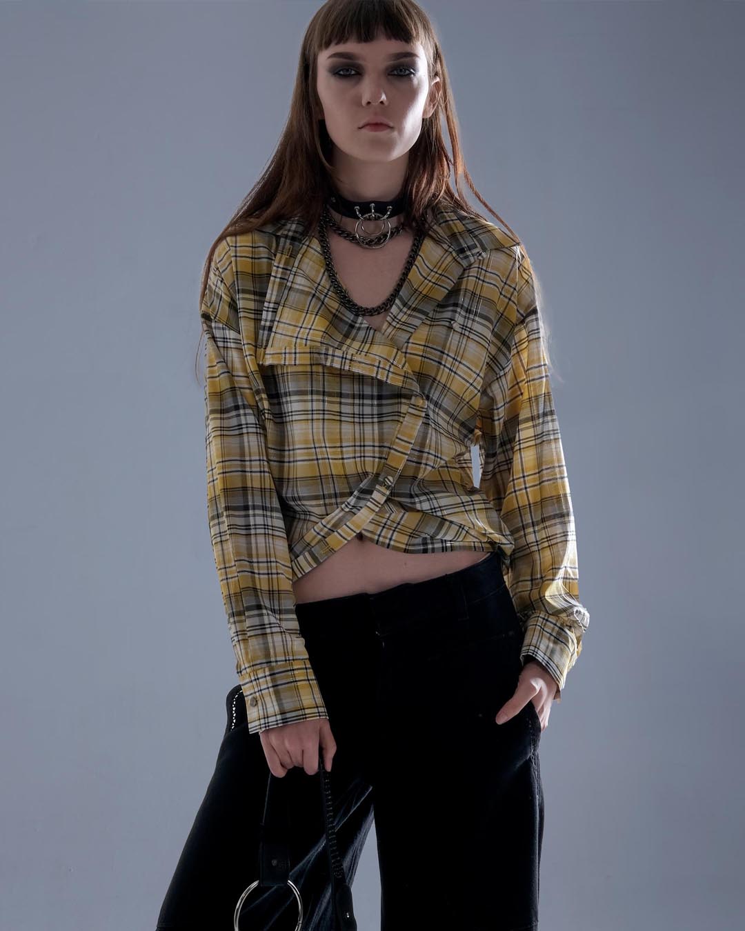 ASİMETRİK EKOSELİ KADIN GÖMLEK