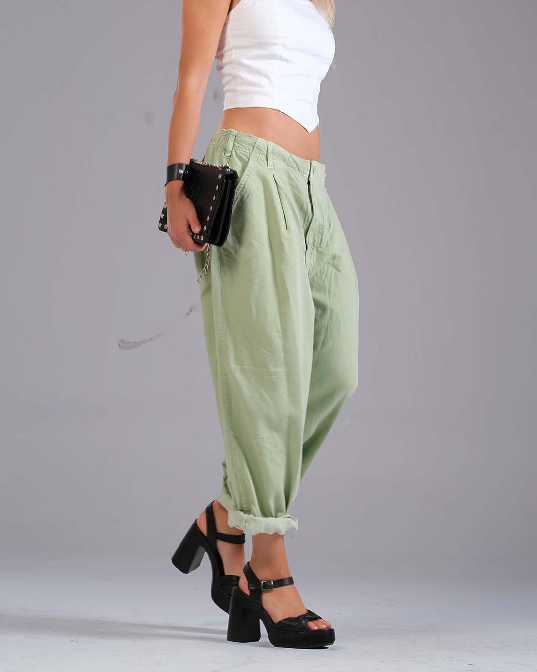 BAMBOO DENIM LOOSE KADIN PANTOLON