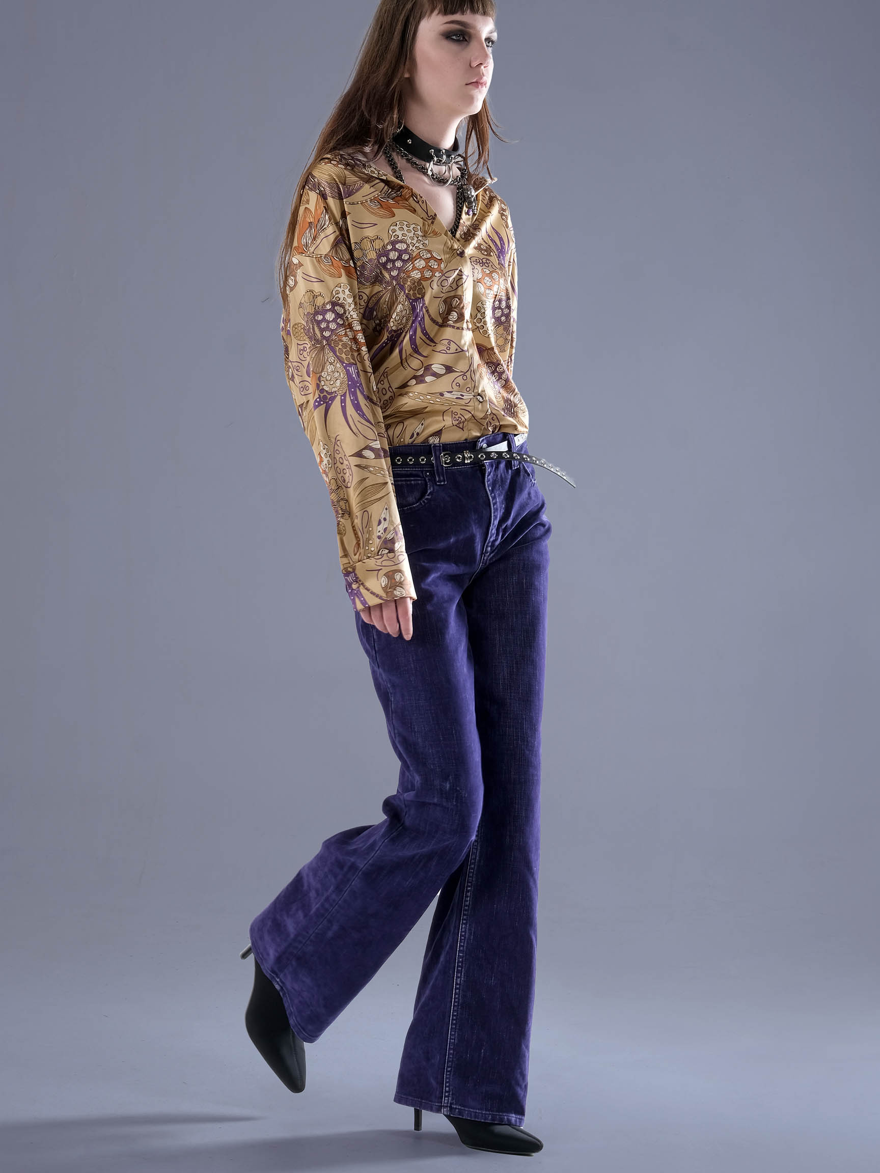 LOOSE VELVET DENIM PANT