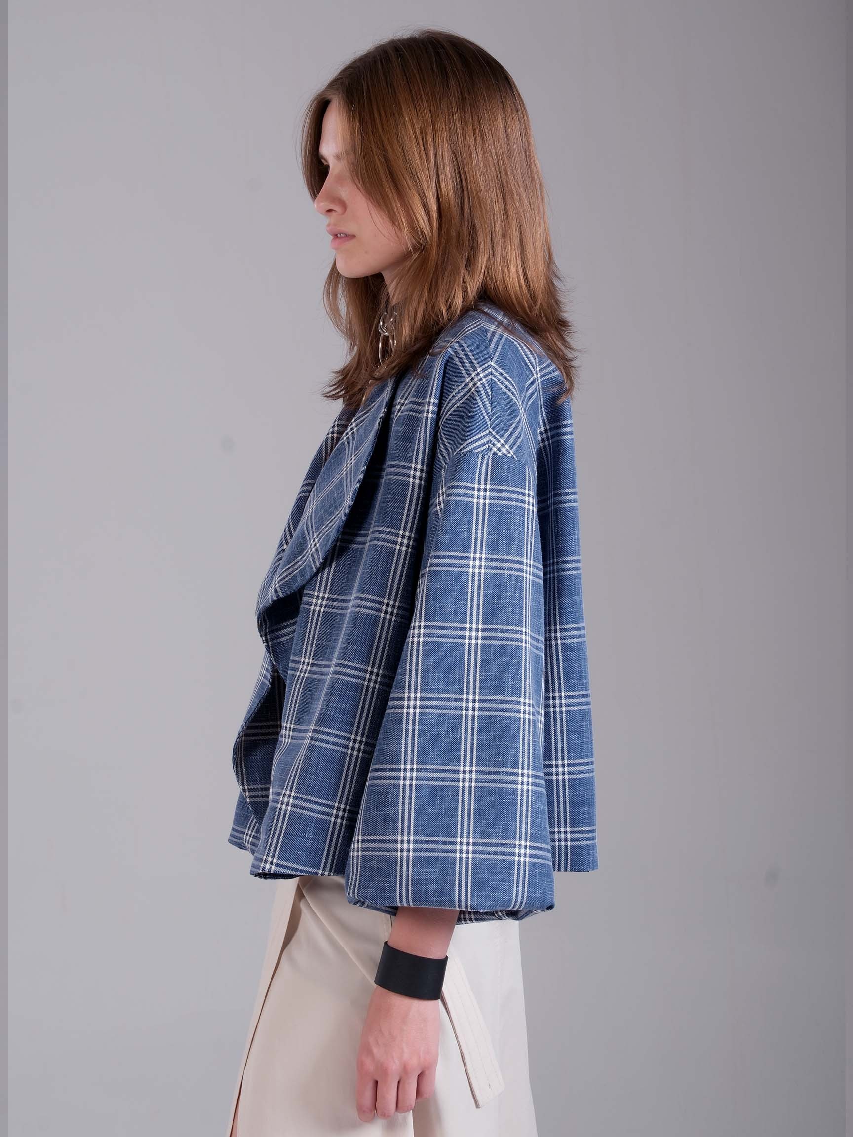 PLAID CROP WOMAN JACKET