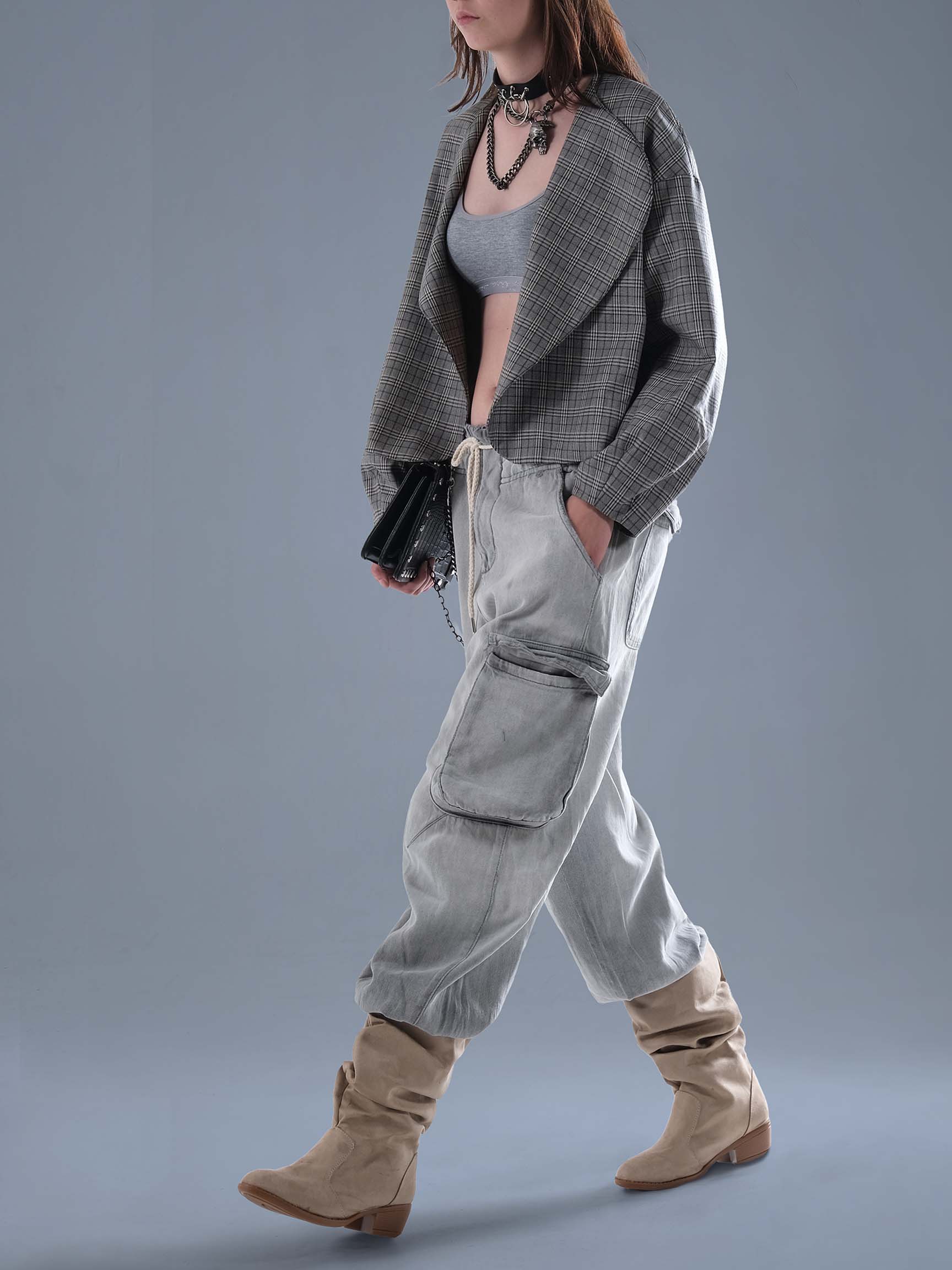 LOOSE CARGO JOGGER DENIM PANT