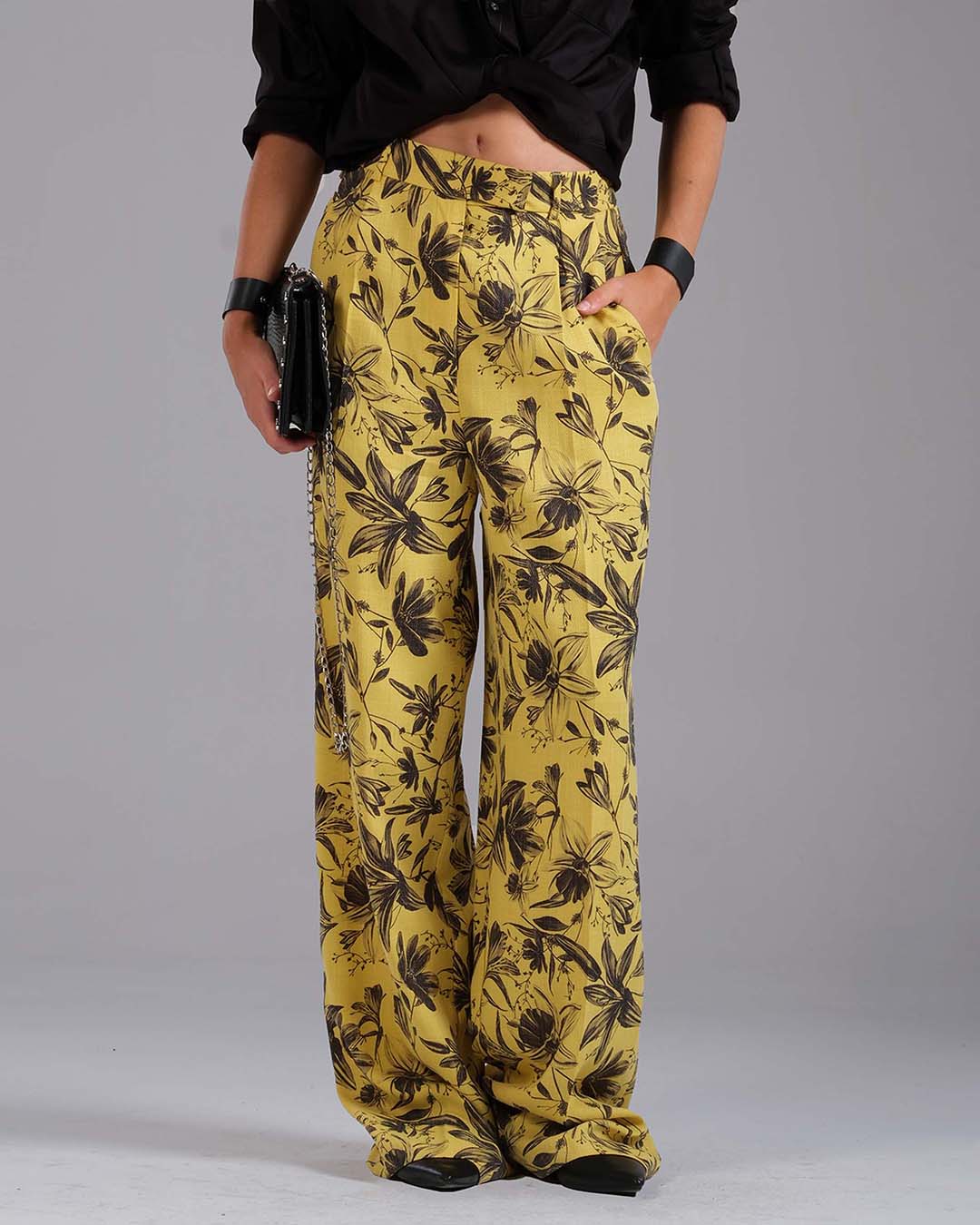 ÇİÇEK DESEN LOOSE KADIN PANTOLON