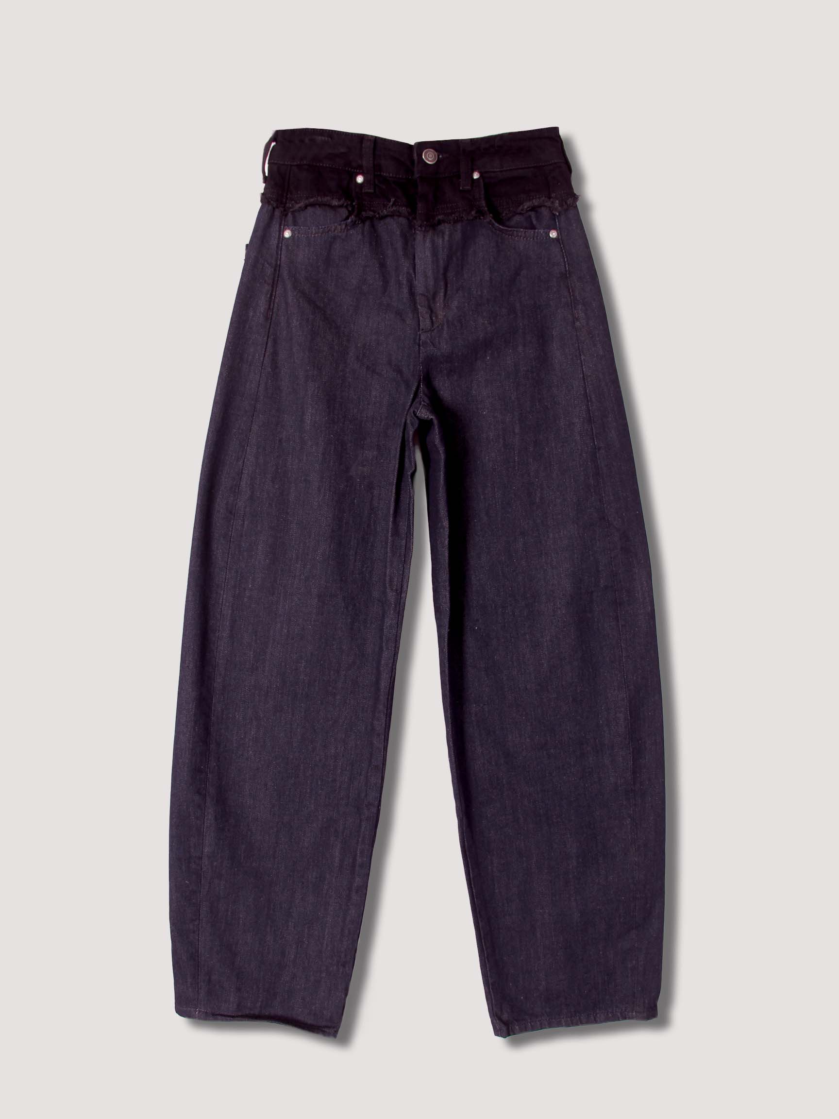 BEL DETAY LOOSE KADIN DENIM PANTOLON