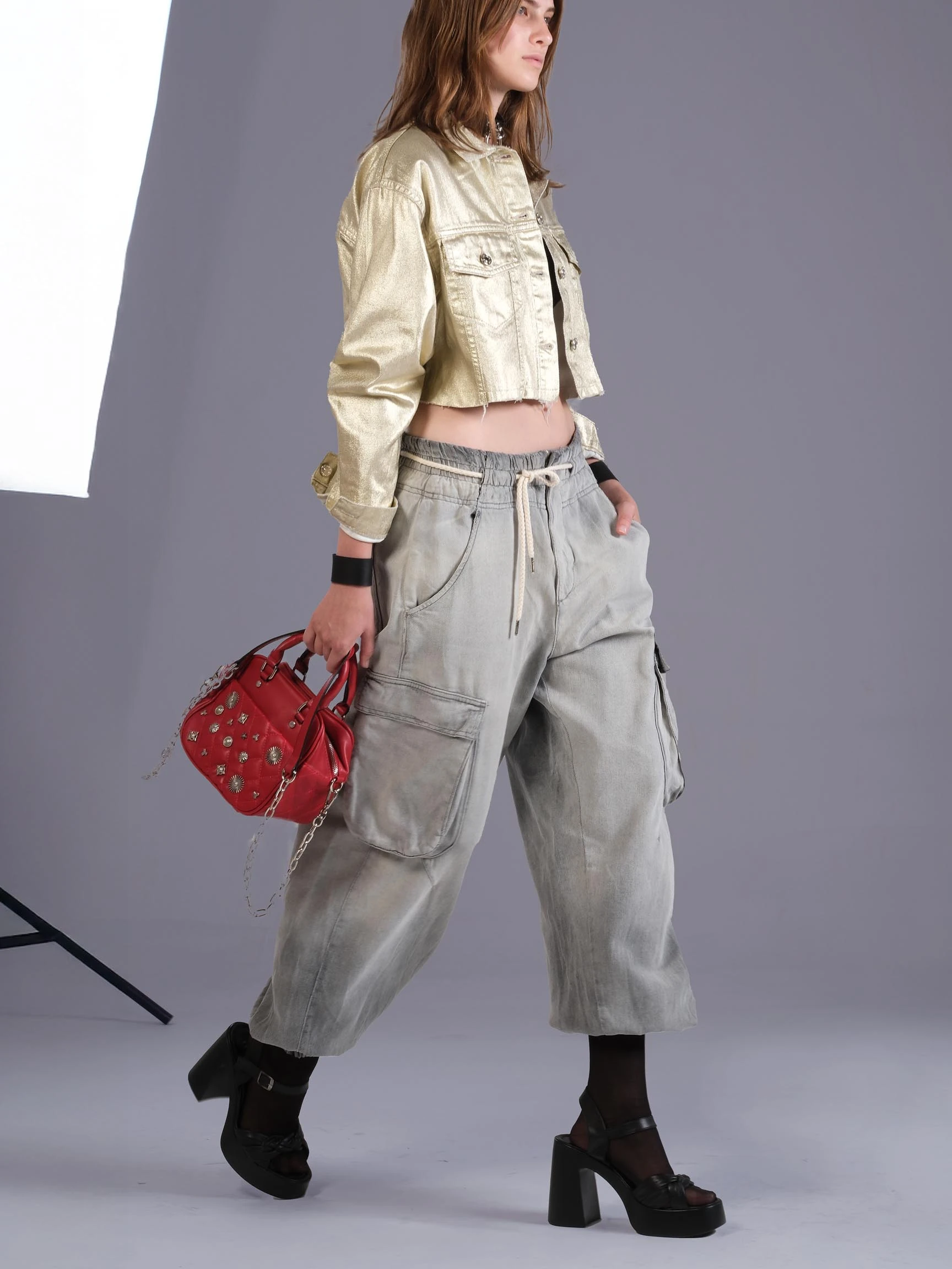 LOOSE CARGO JOGGER DENIM PANT