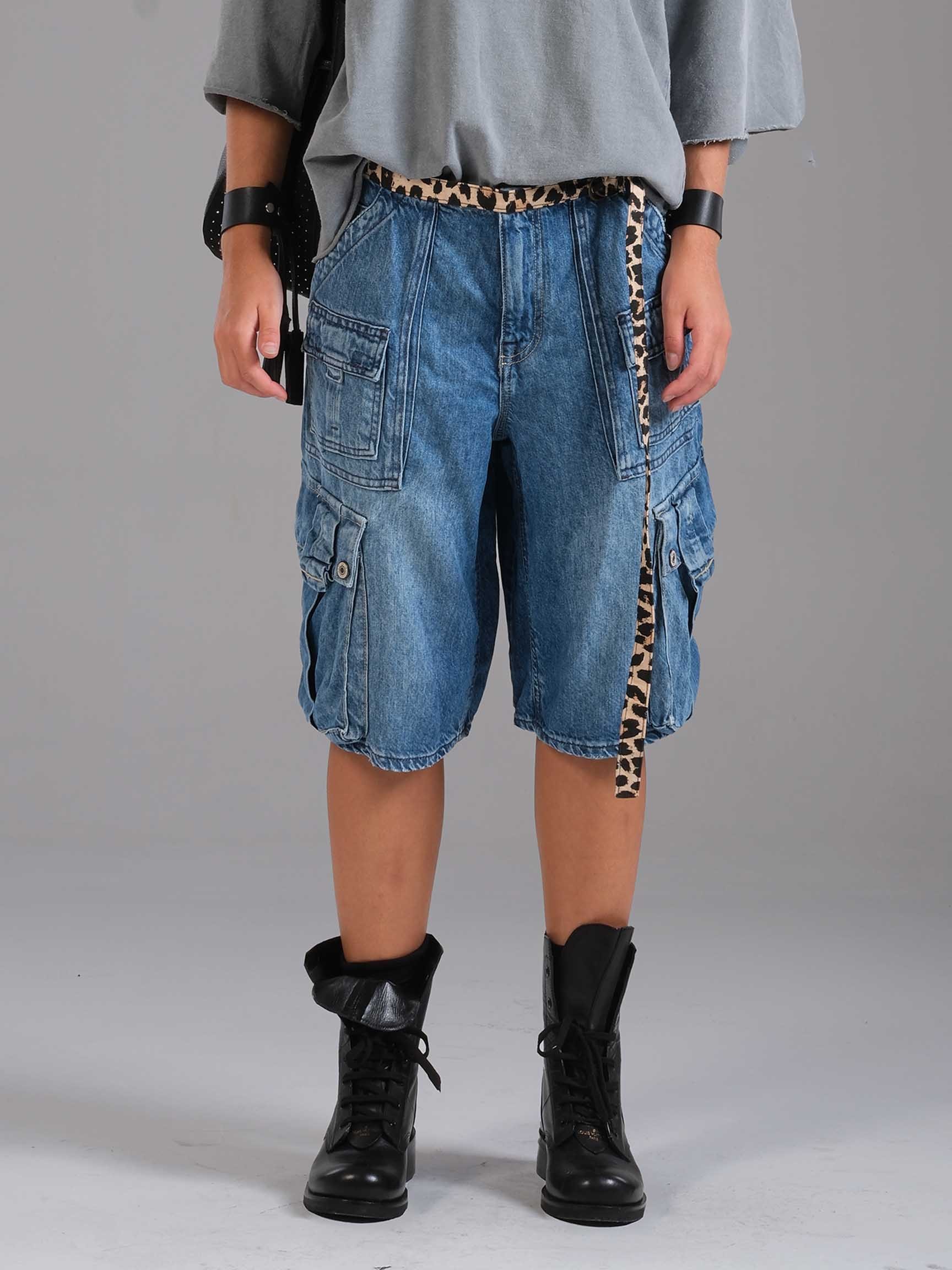 CARGO DENIM LOOSE KADIN ŞORT