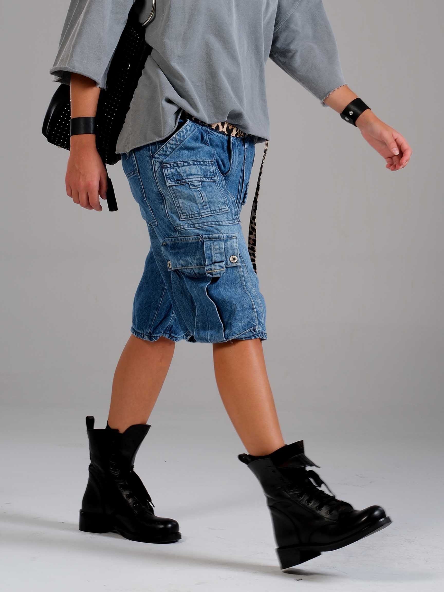 CARGO DENIM LOOSE KADIN ŞORT