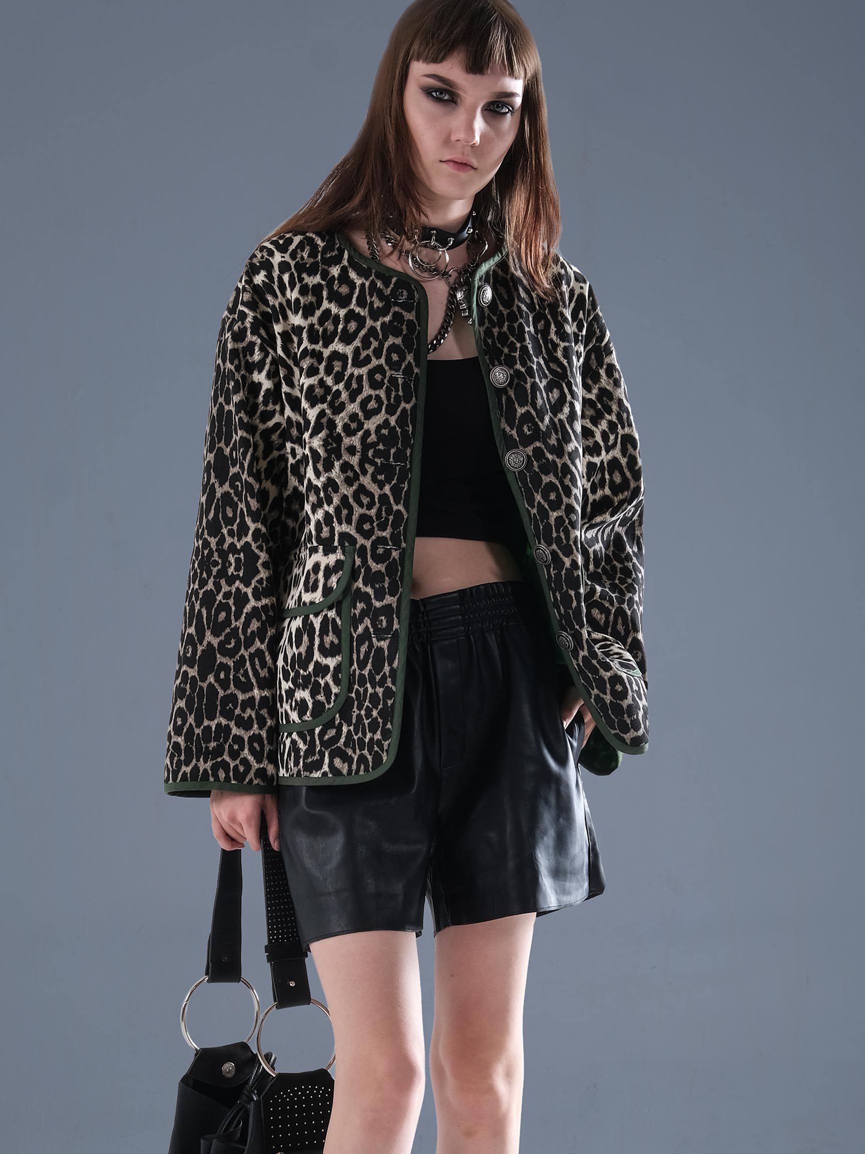 LEOPARD PATTERN WOMAN COAT