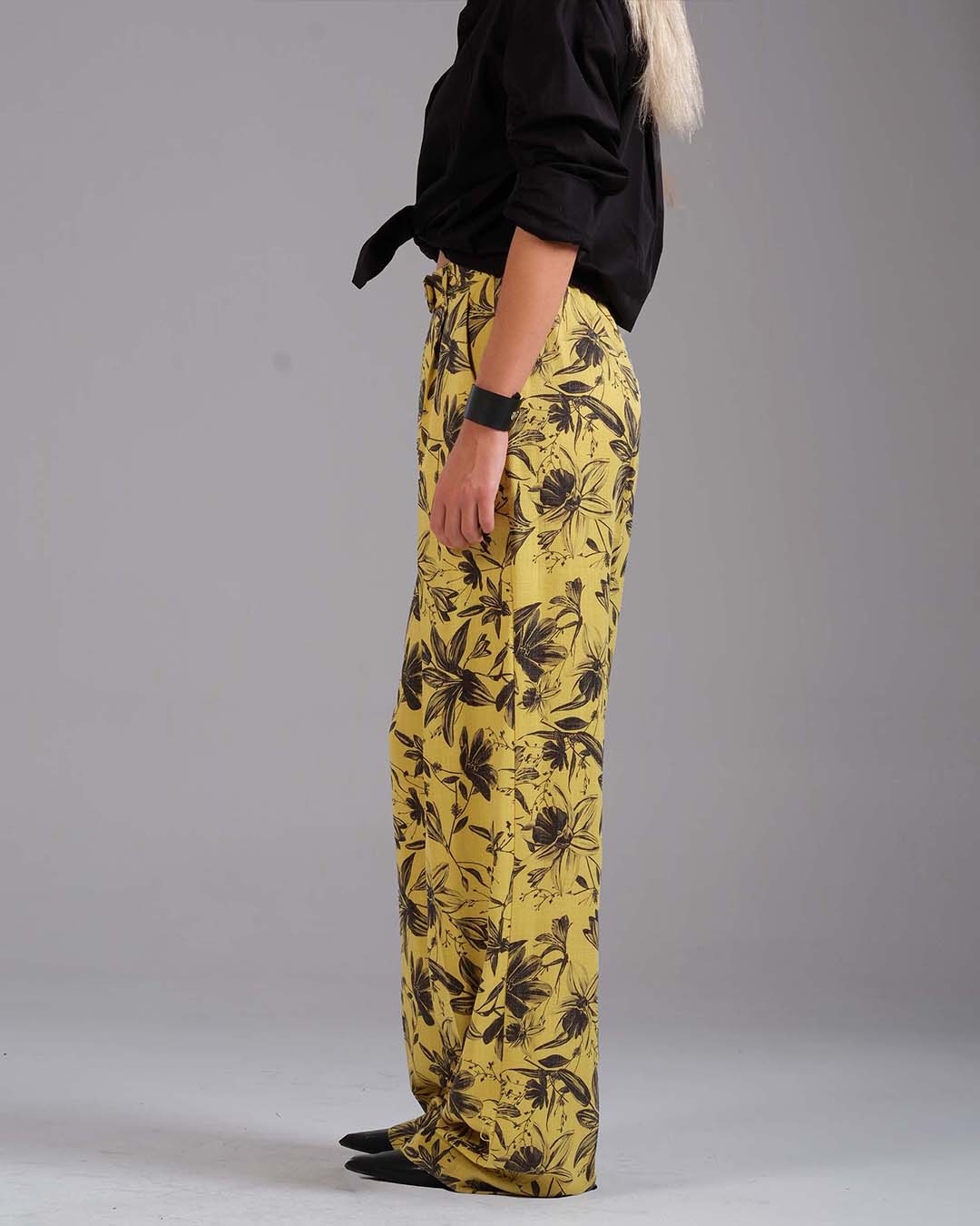 ÇİÇEK DESEN LOOSE KADIN PANTOLON