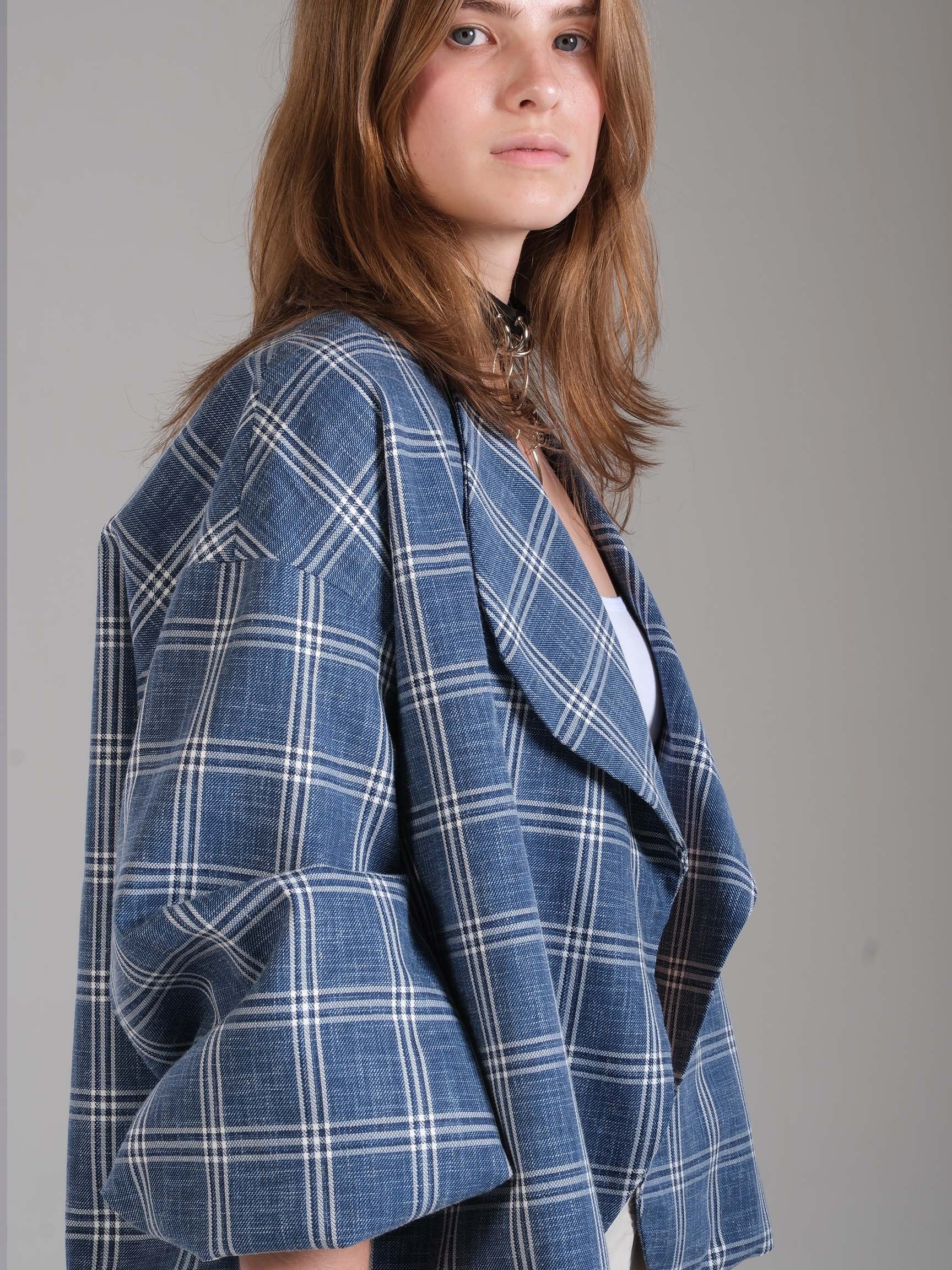 PLAID CROP WOMAN JACKET