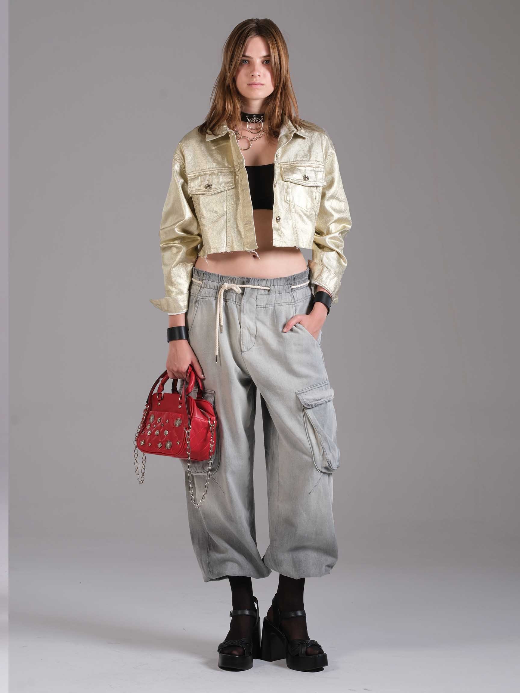 LOOSE CARGO JOGGER DENIM PANTOLON