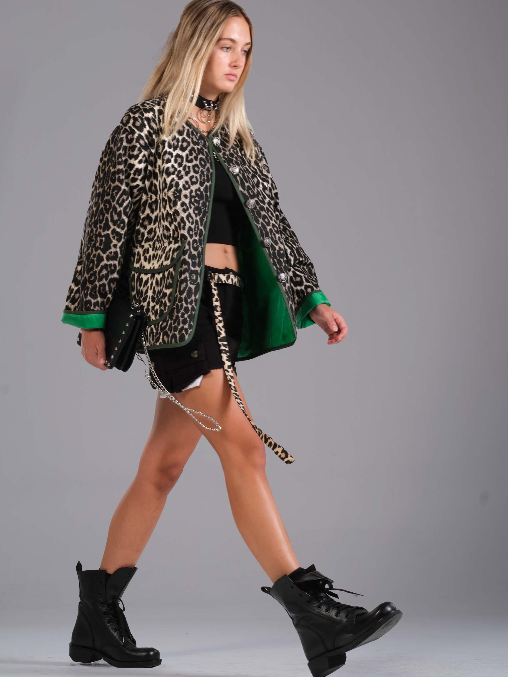 LEOPAR DESEN KADIN CEKET