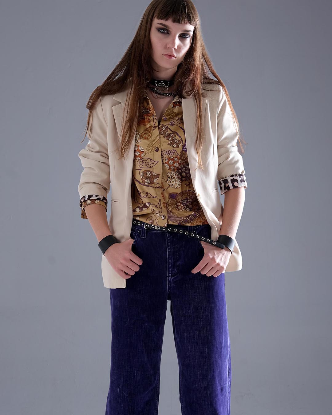 LEOPAR KOL MANŞET KADIN CEKET