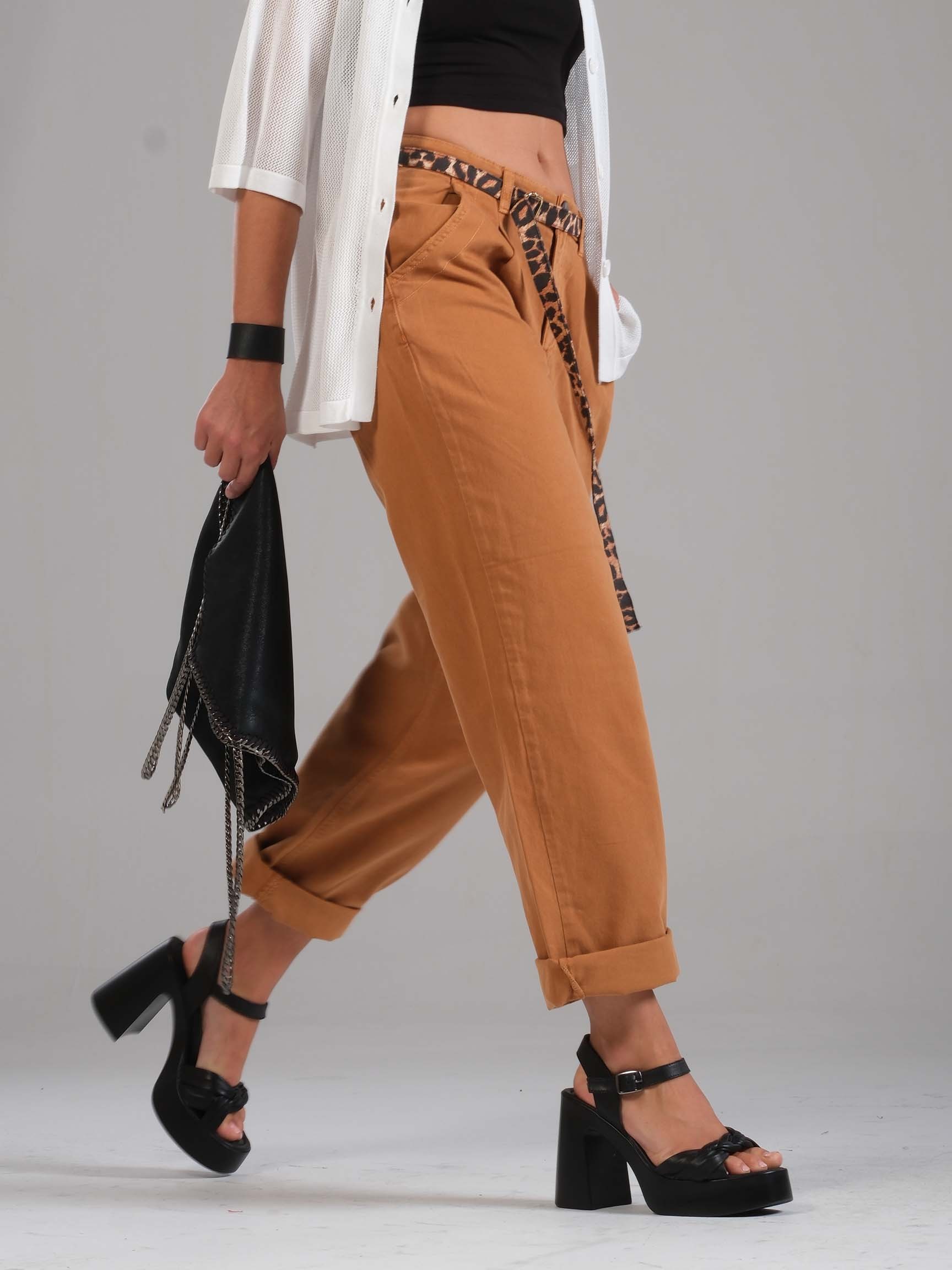 LOOSE MOM KADIN DENIM PANTOLON - Kiremit
