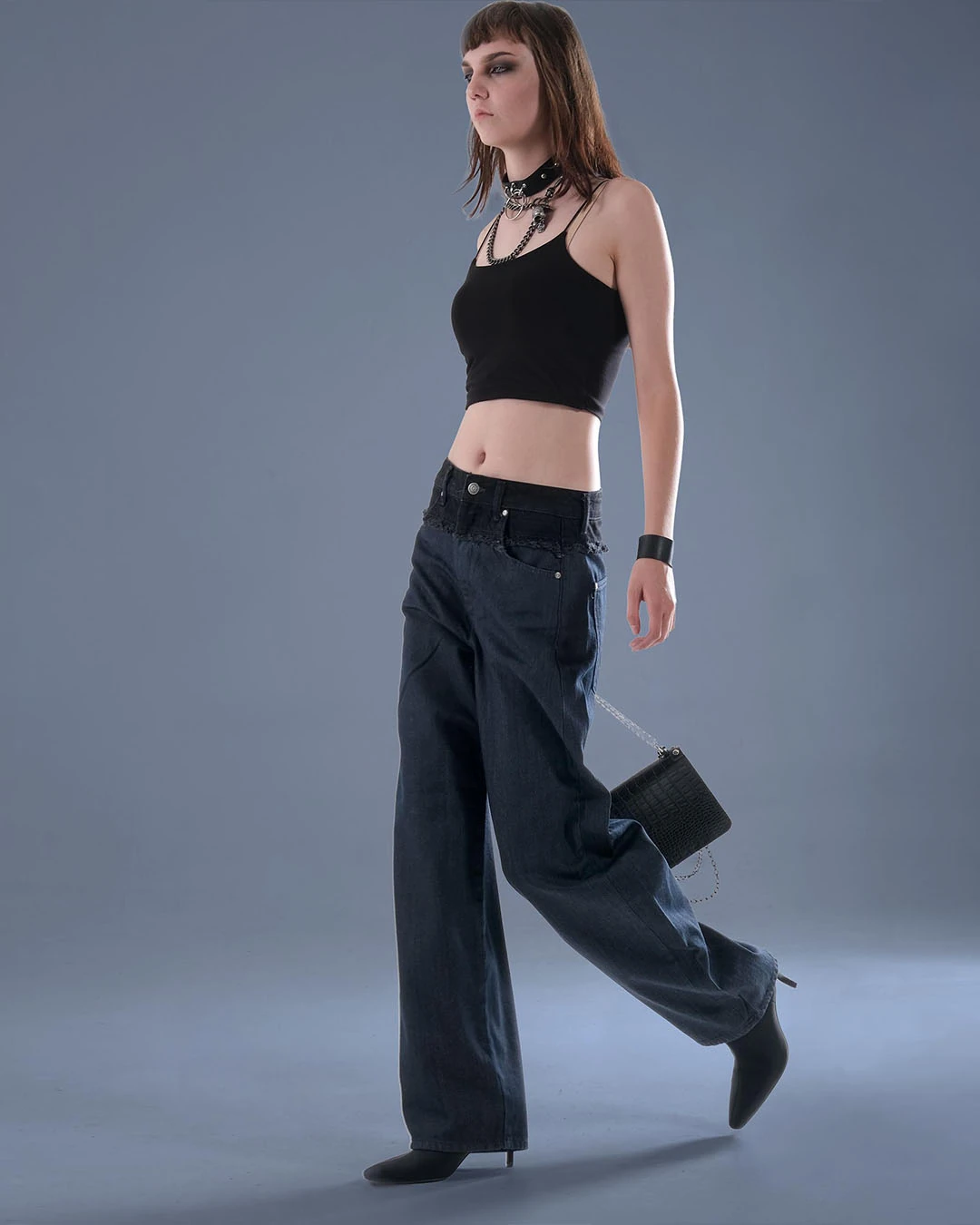 BEL DETAY LOOSE KADIN DENIM PANTOLON