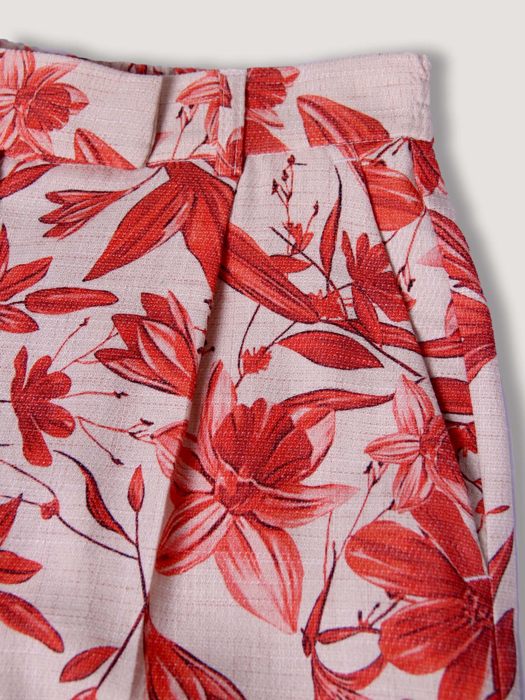 ÇİÇEK DESEN LOOSE KADIN PANTOLON