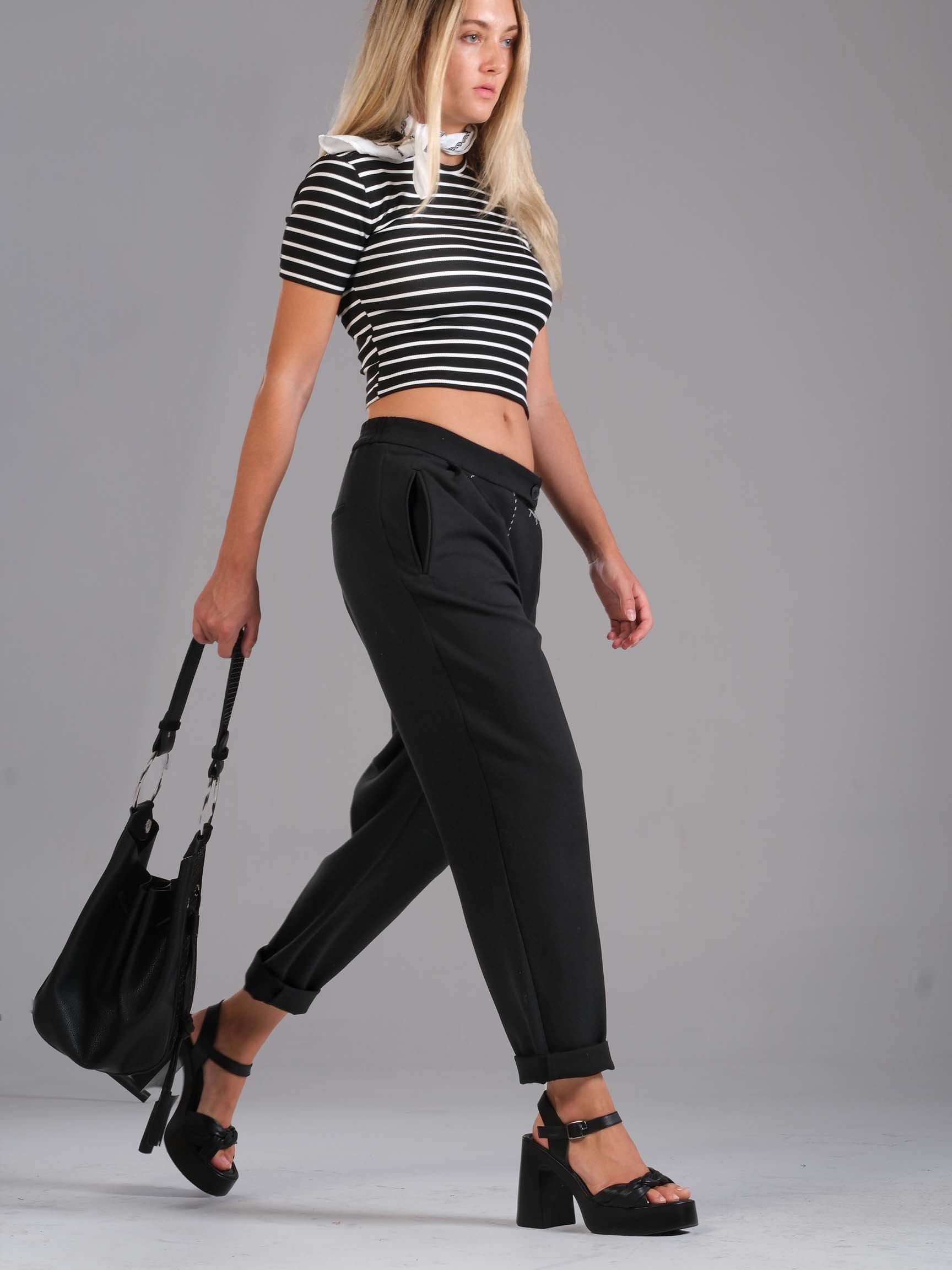 MOM FIT PİLELİ KADIN PANTOLON
