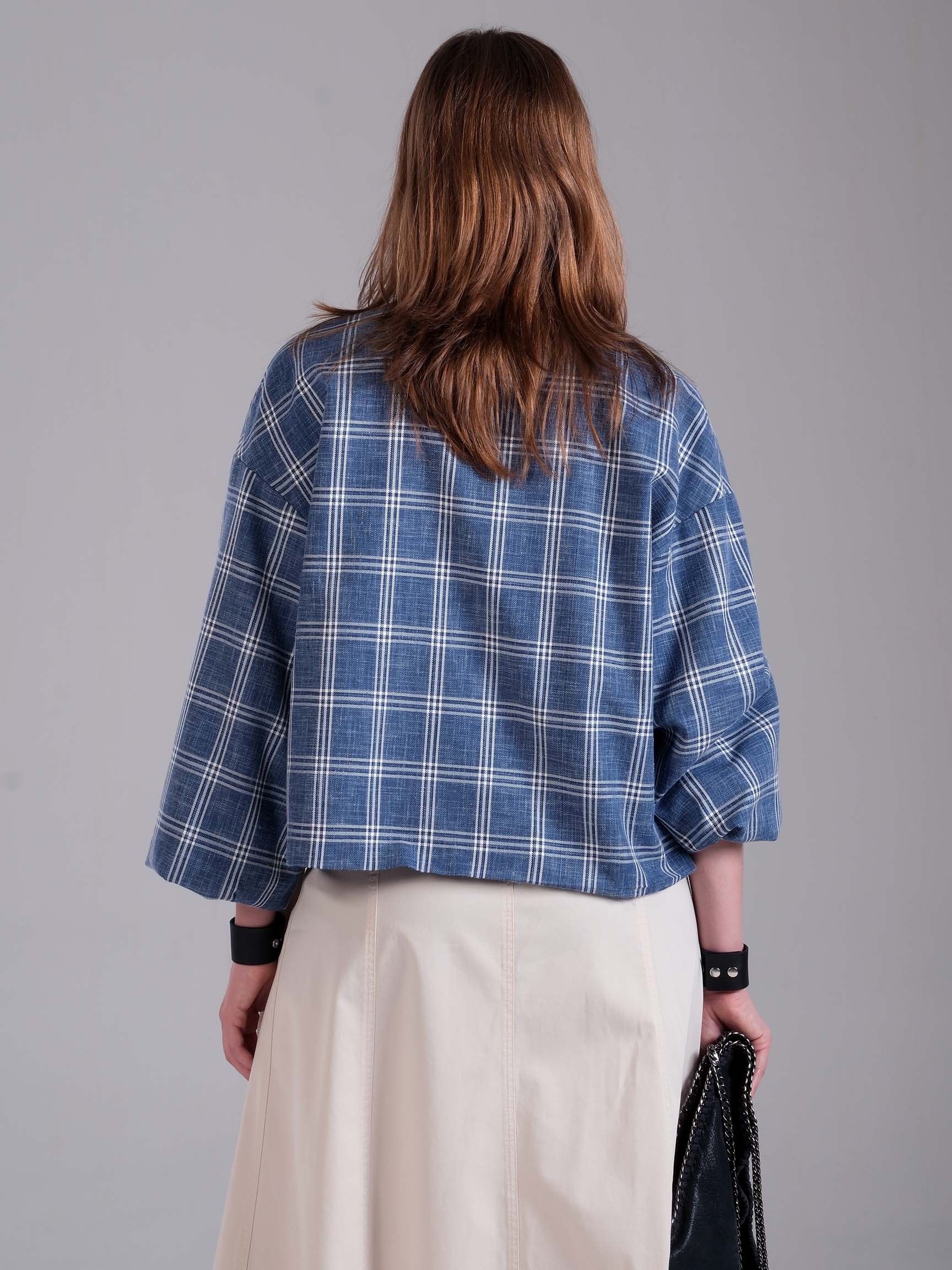 PLAID CROP WOMAN JACKET