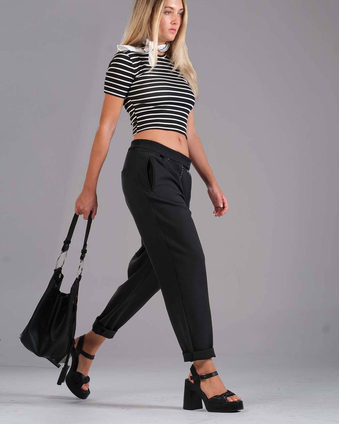 MOM FIT PİLELİ KADIN PANTOLON