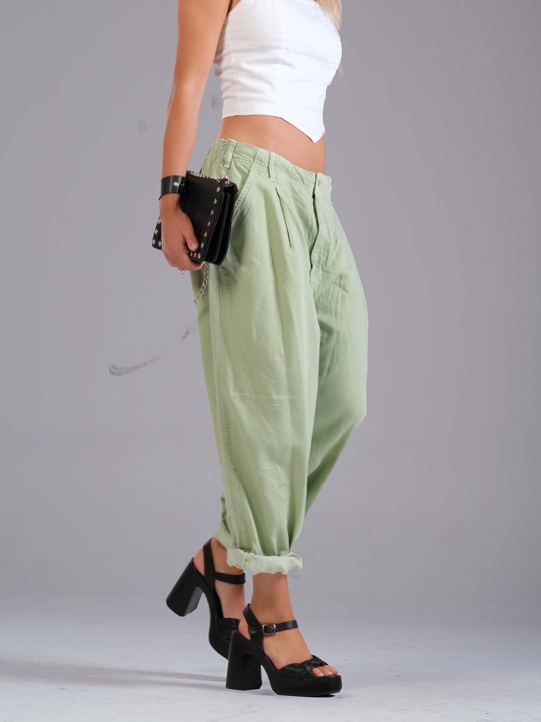 BAMBOO DENIM LOOSE KADIN PANTOLON