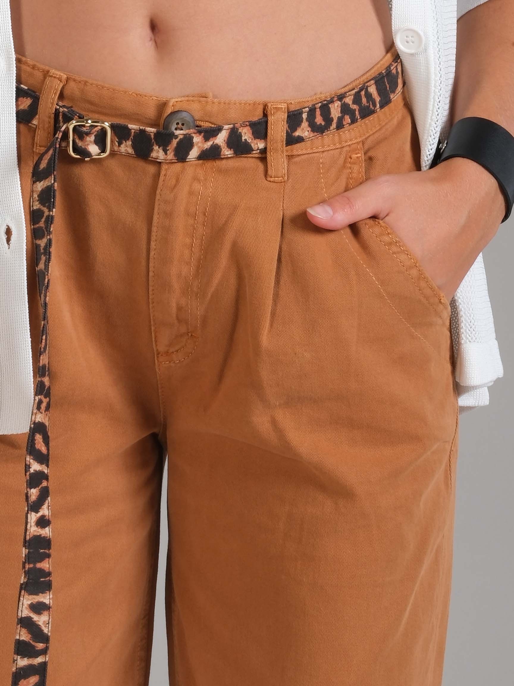 LOOSE MOM KADIN DENIM PANTOLON - Kiremit