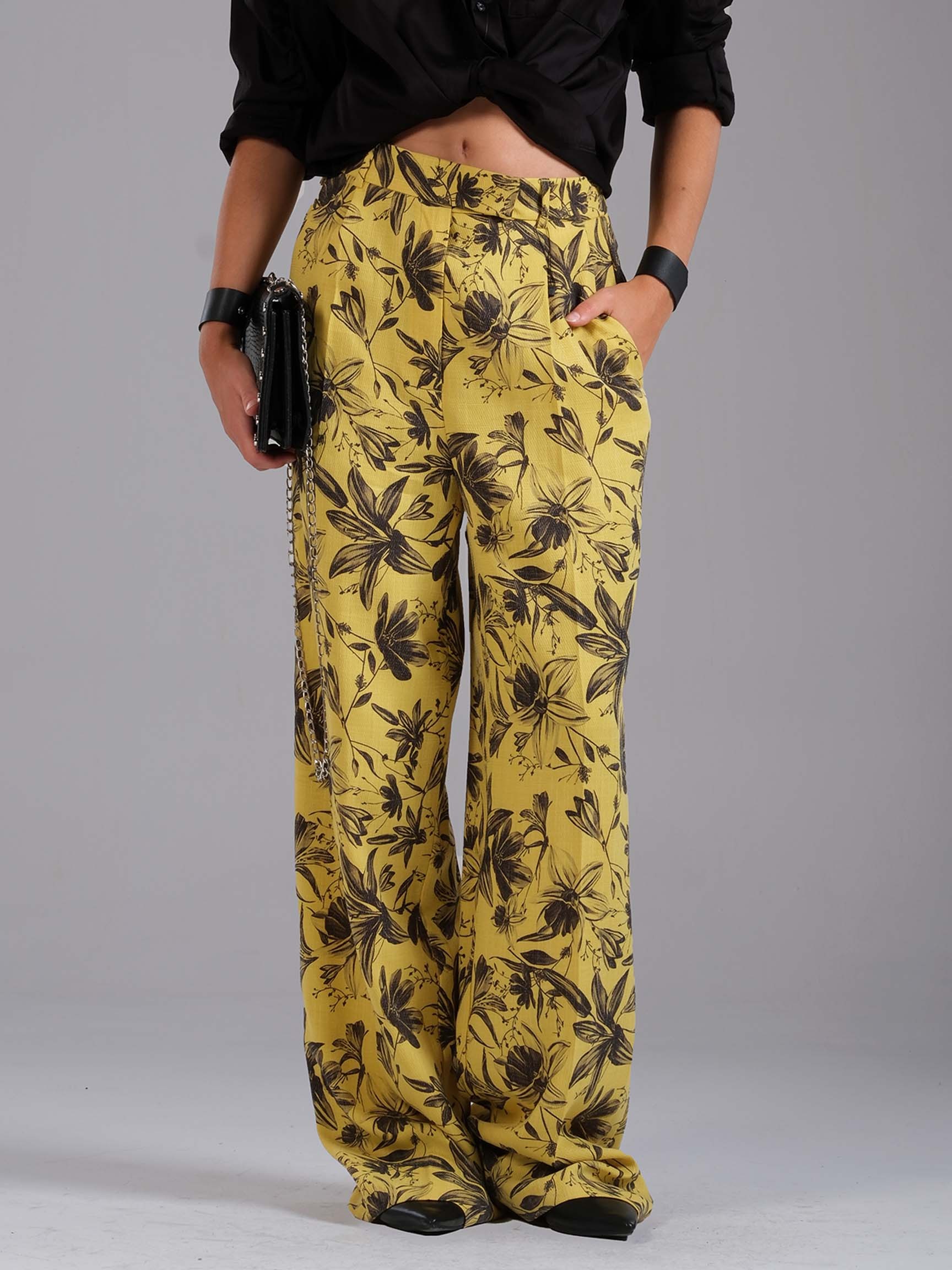 ÇİÇEK DESEN LOOSE KADIN PANTOLON
