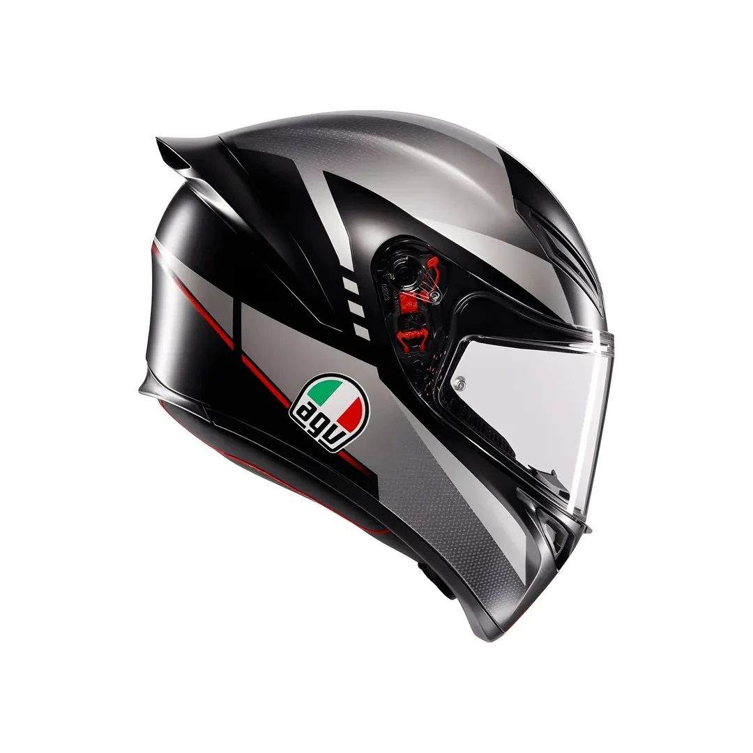 Kask Agv K1 S Lap Matt Black Grey Red Kapalı Kask