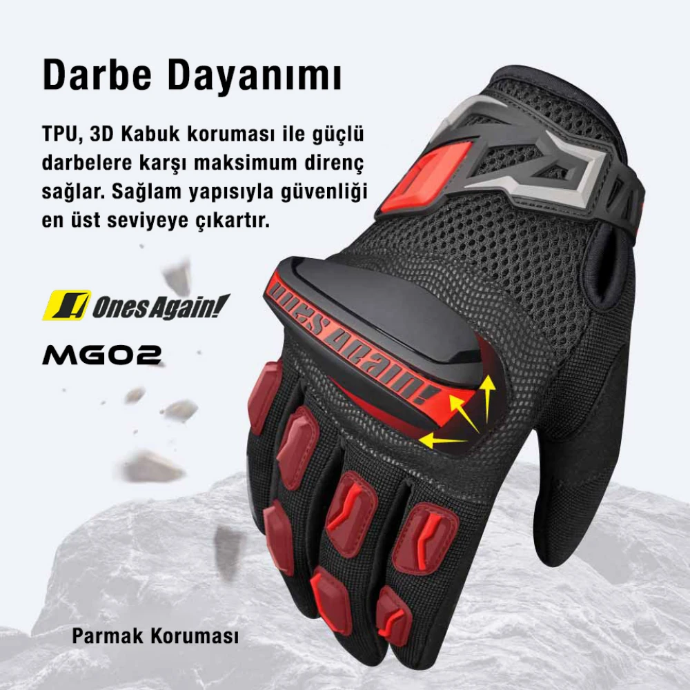 Eldiven Ones Again MG02 Kırmızı