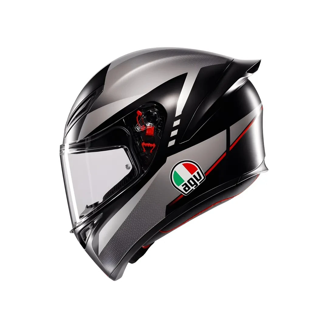 Kask Agv K1 S Lap Matt Black Grey Red Kapalı Kask