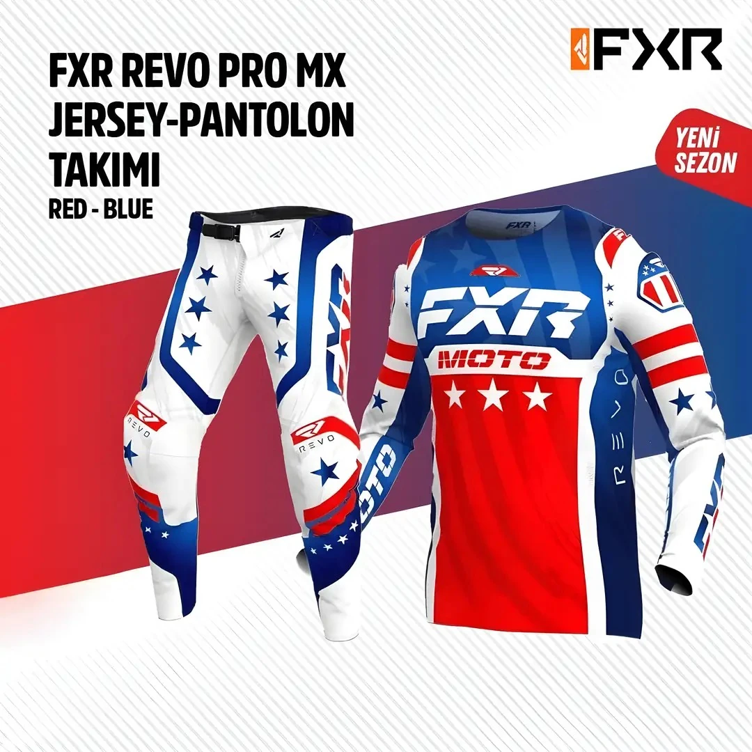 Jersey Pantlon Takımı Fxr Mavi Kırmızı