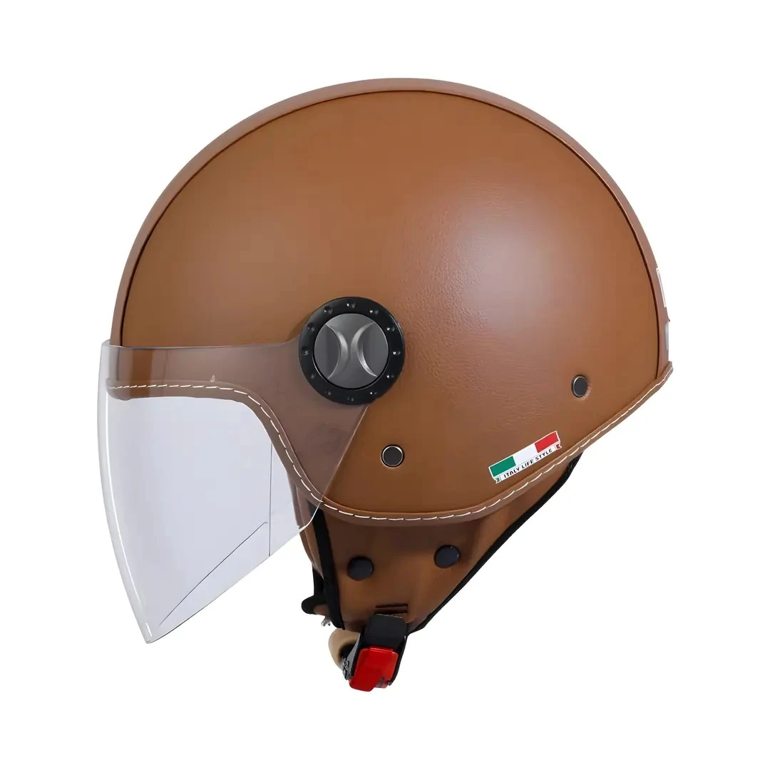 Kask Sway Yarım 701  Deri Kahve