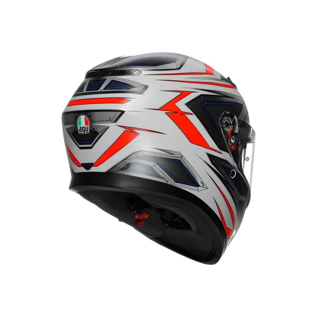 Kask Agv K3 E2206 Space Matt White Red Fluo Kapalı Kask