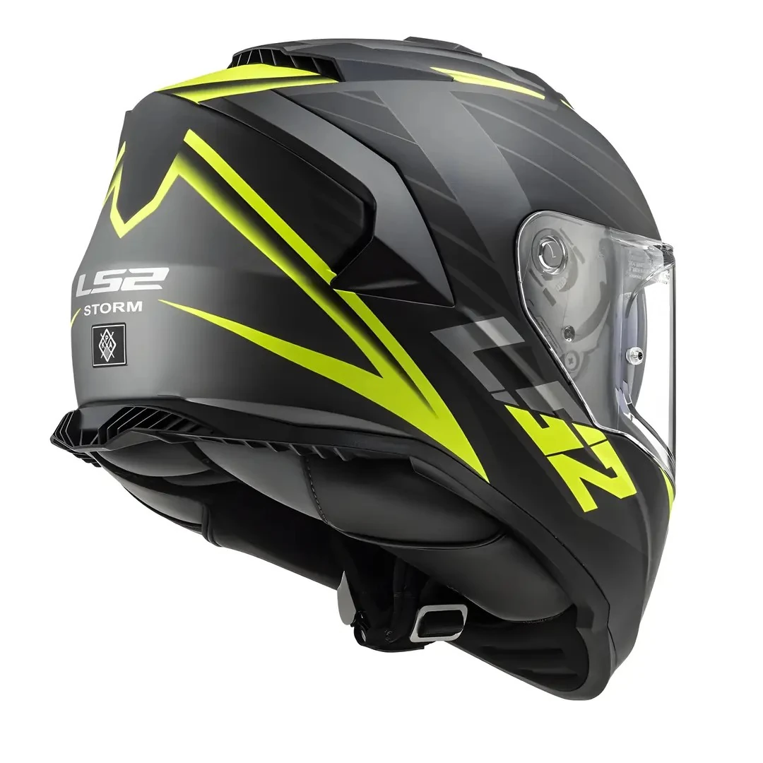 Kask LS2 Storm 2 Nerve Mat Siyah Neon Sarı
