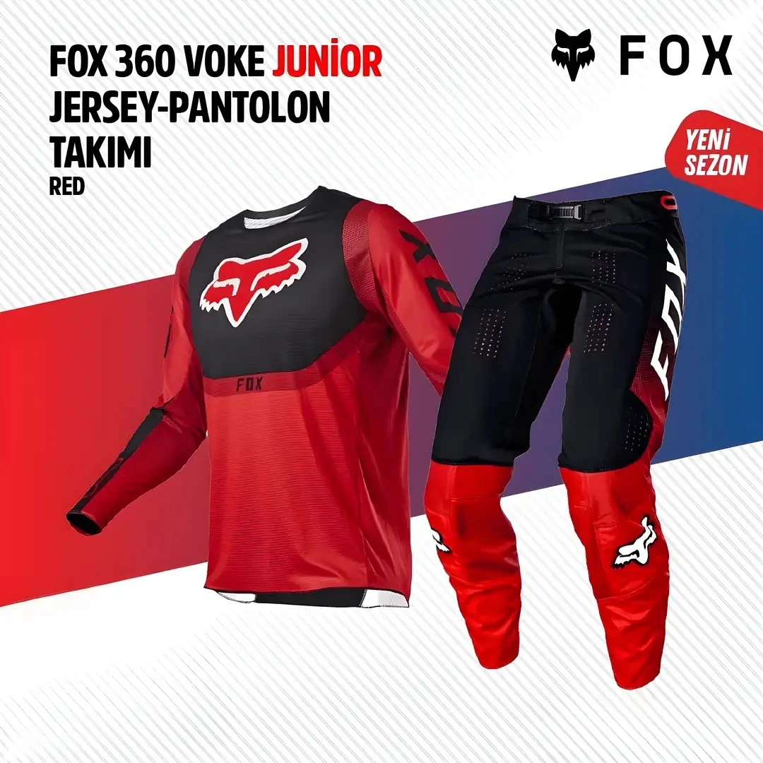 Jersey Pantolon Takımı Çocuk Fox Kırmızı Siyah
