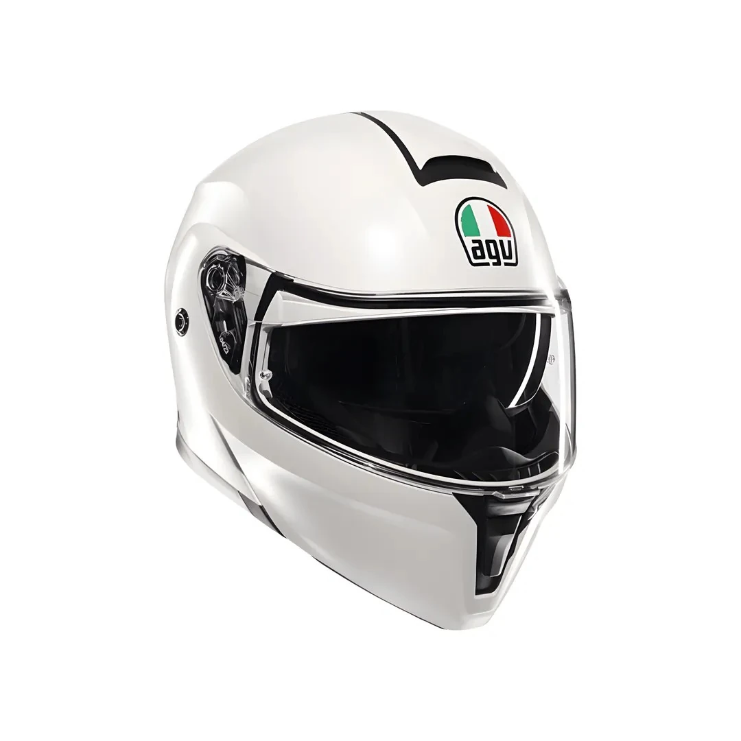 Kask AGV Street Modular Mono Matt Materia  Çene Açılır White