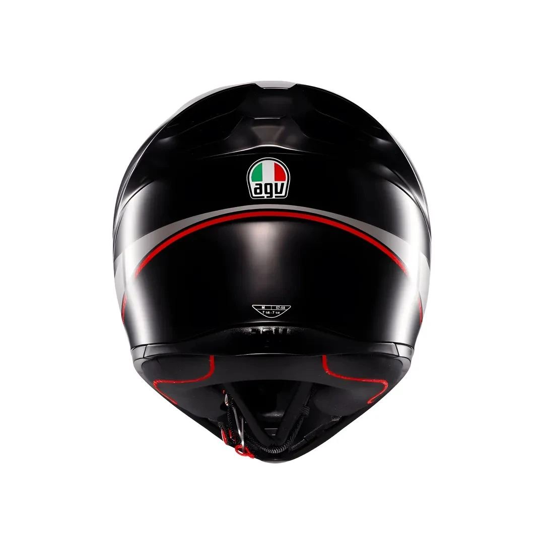 Kask Agv K1 S Lap Matt Black Grey Red Kapalı Kask